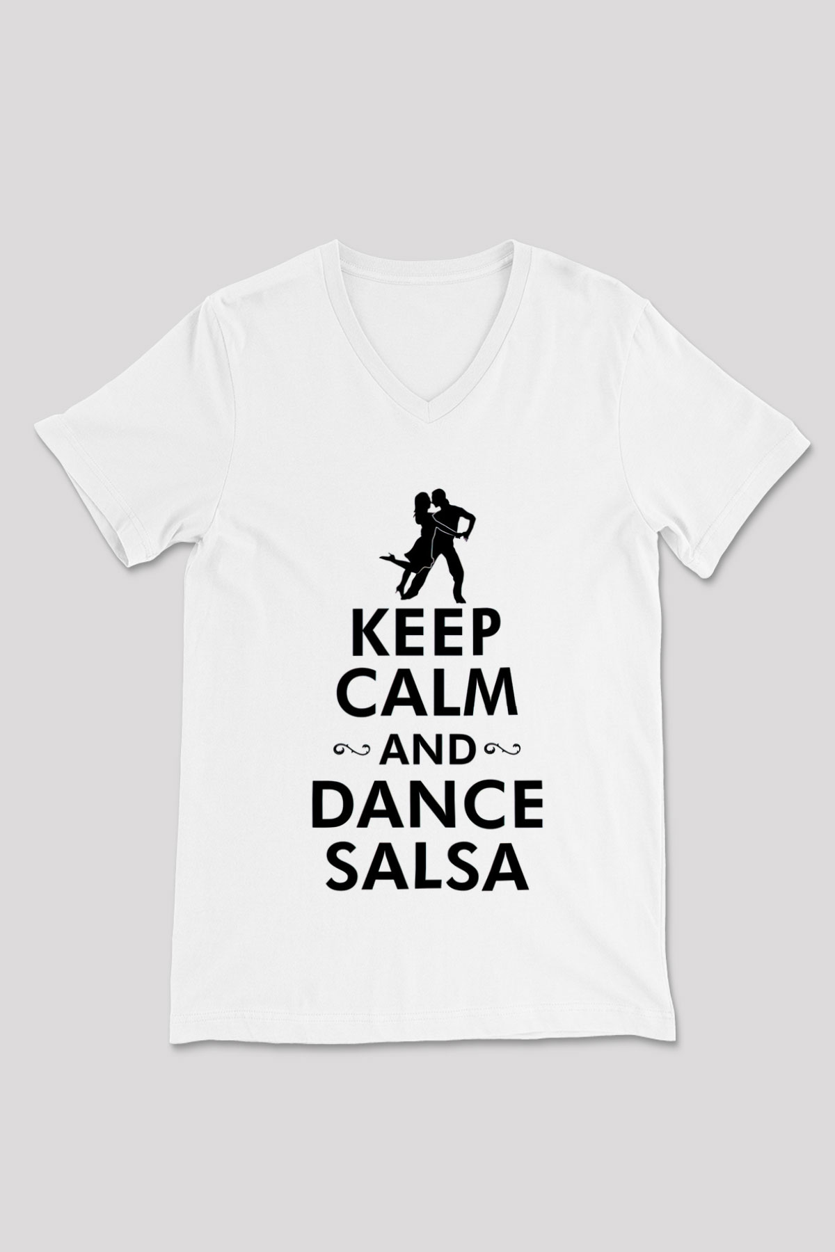 Salsa Beyaz Unisex V Yaka Tişört