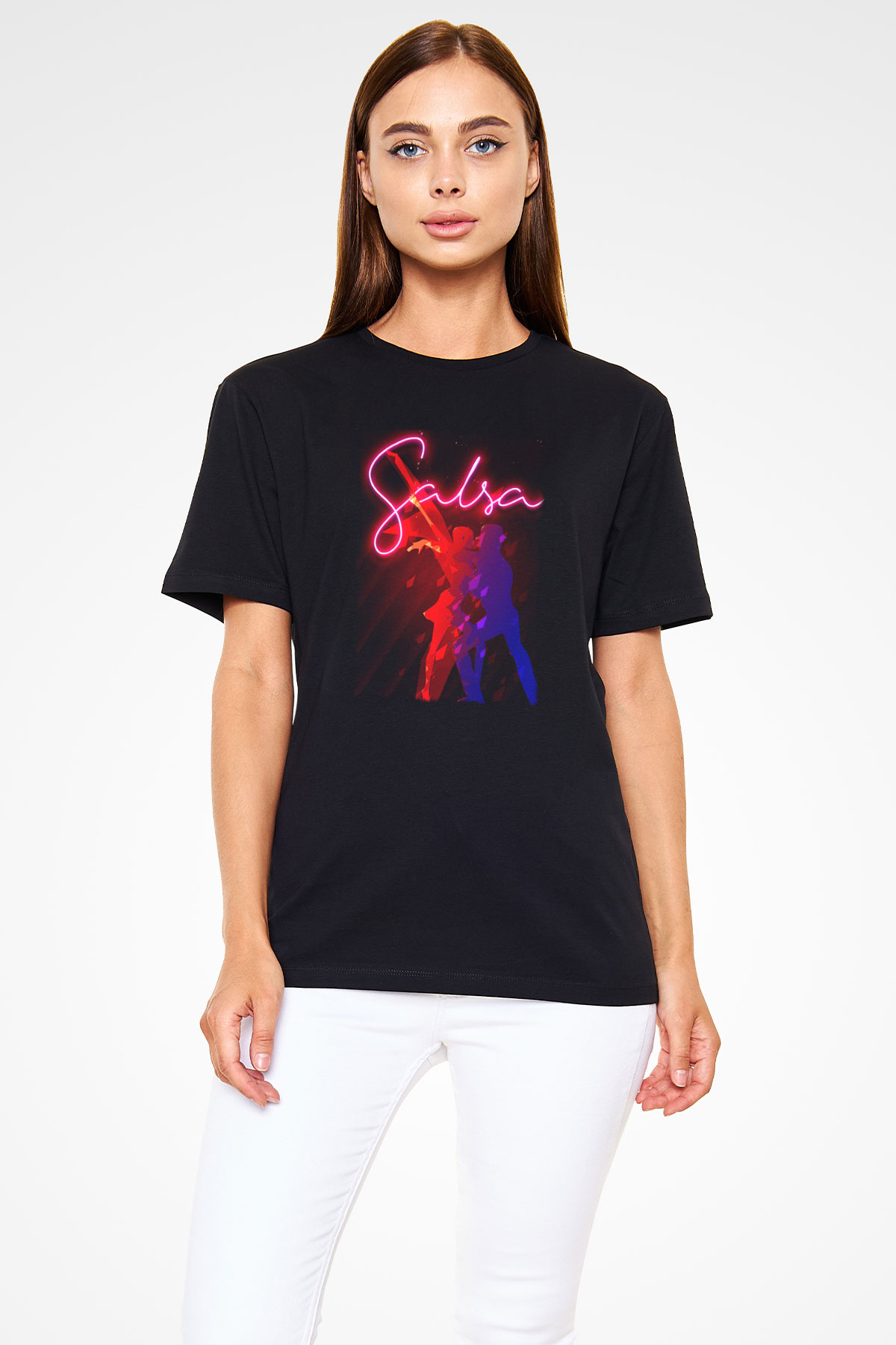 Salsa Siyah Unisex Tişört T-Shirt - TişörtFabrikası