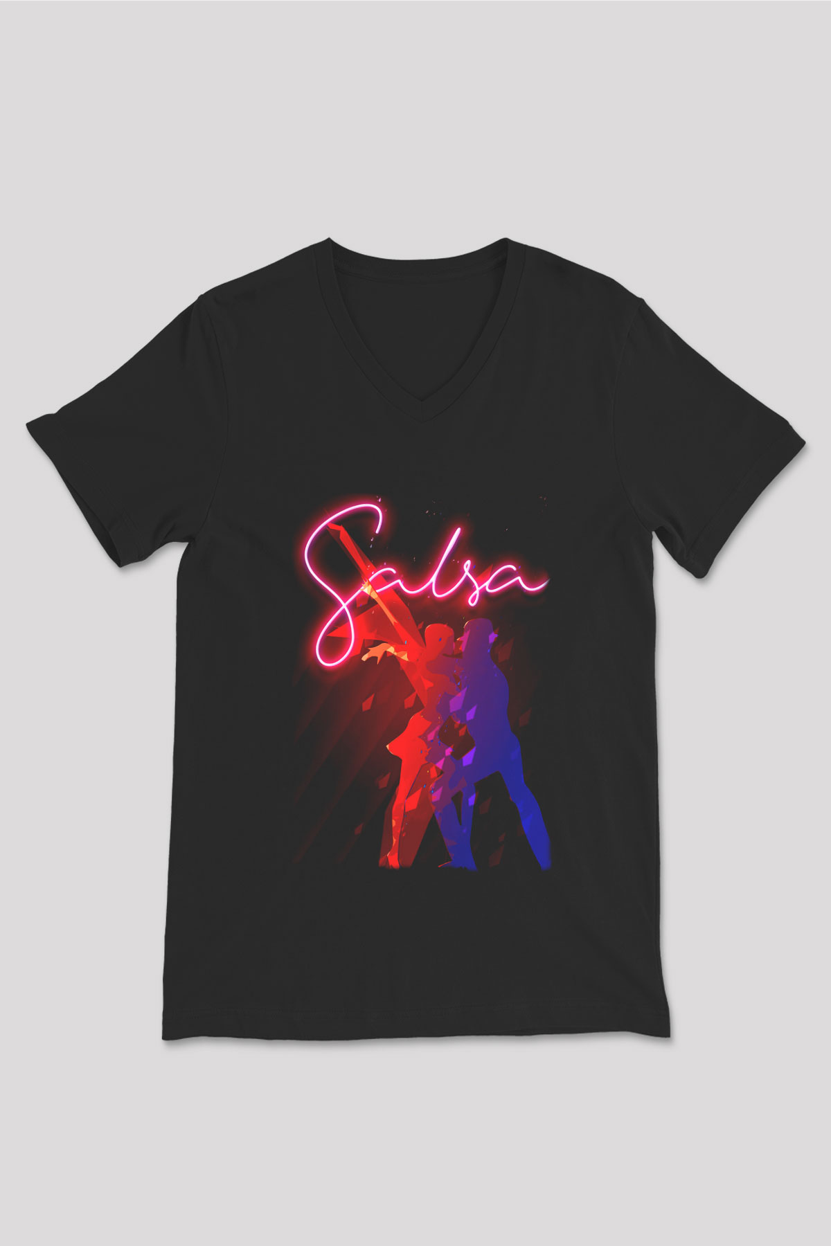 Salsa Siyah Unisex V Yaka Tişört