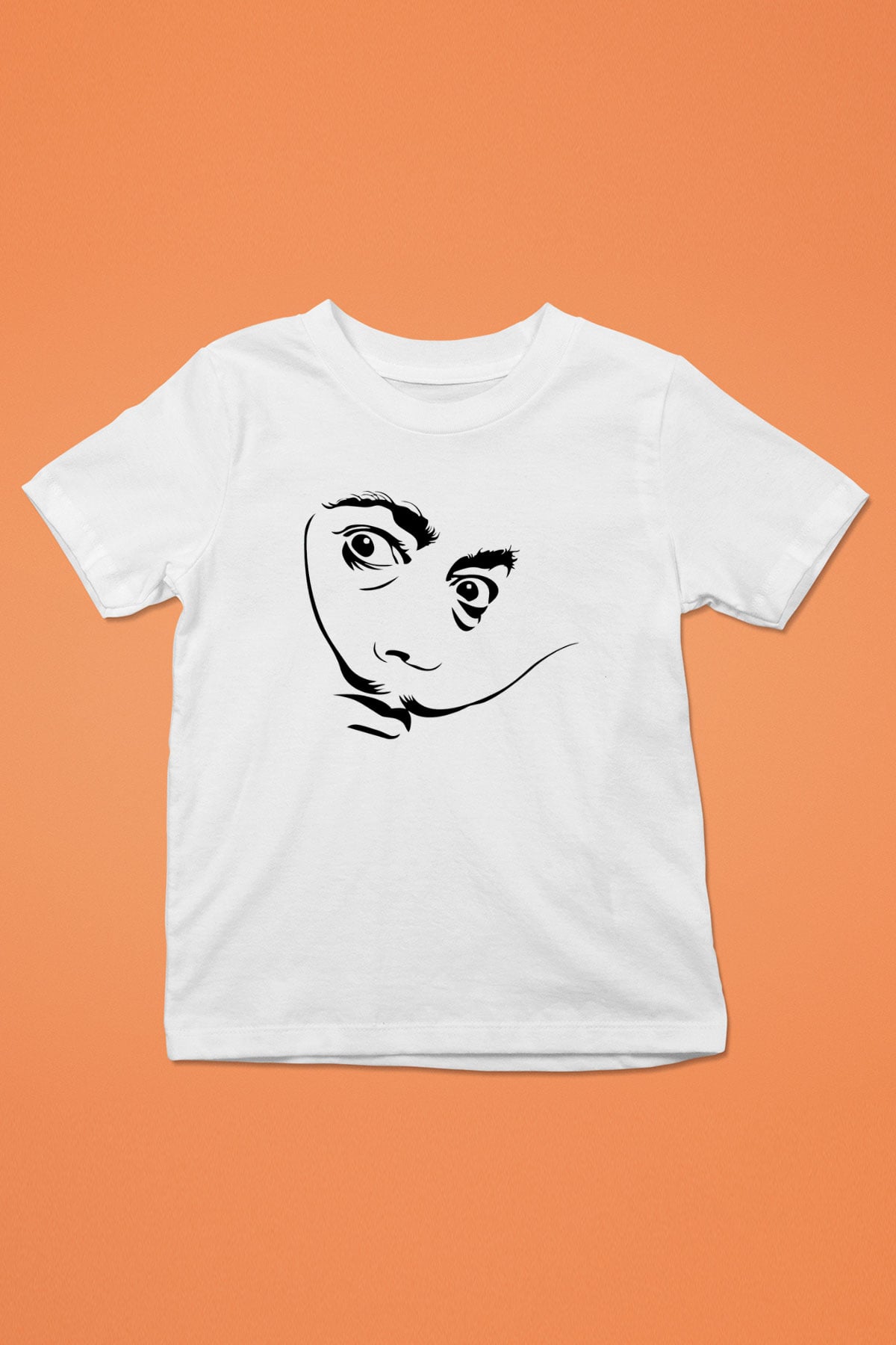 Salvador Dali Baskılı Beyaz Unisex Çocuk Tişört