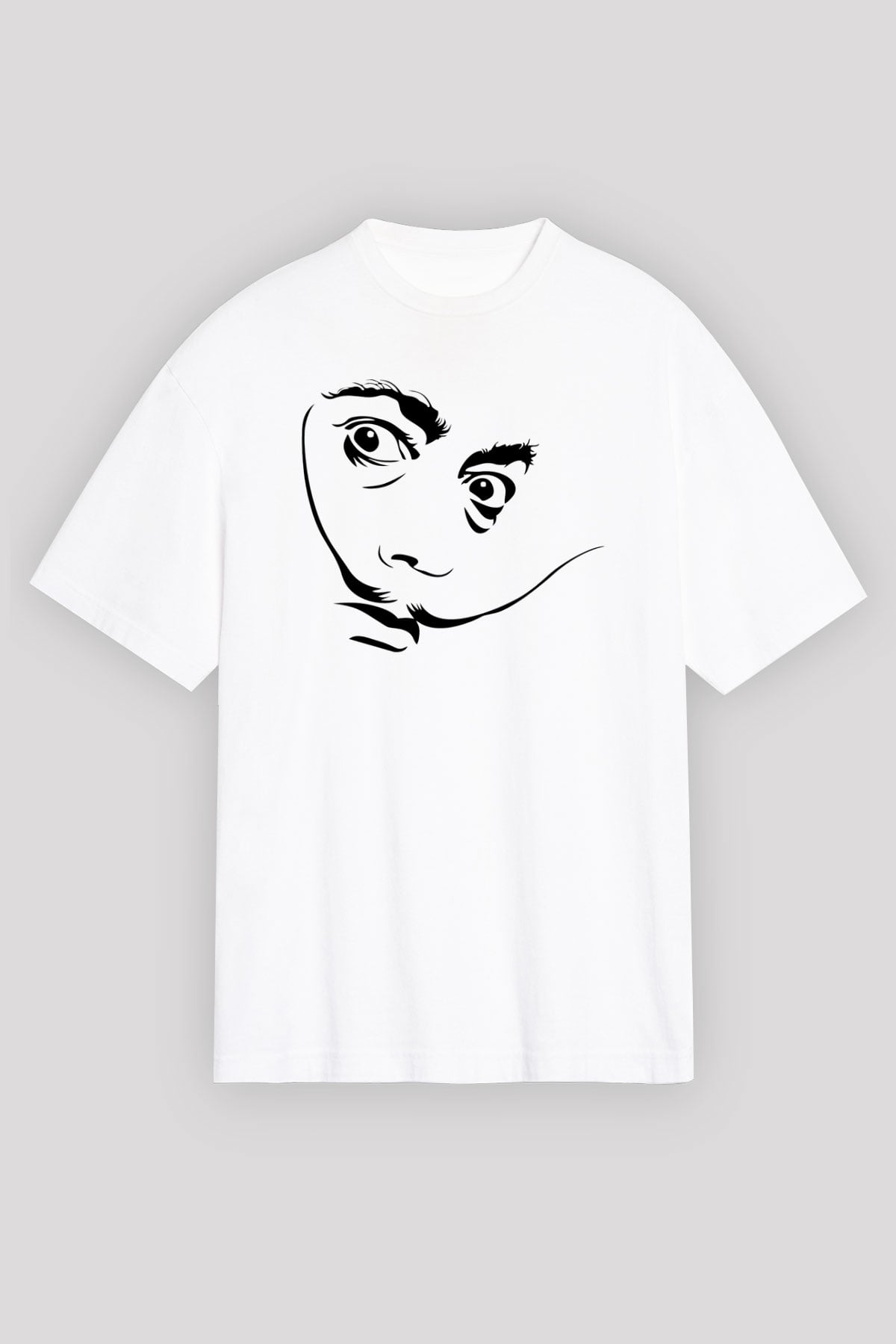 Salvador Dali Beyaz Unisex Oversize Tişört T-Shirt