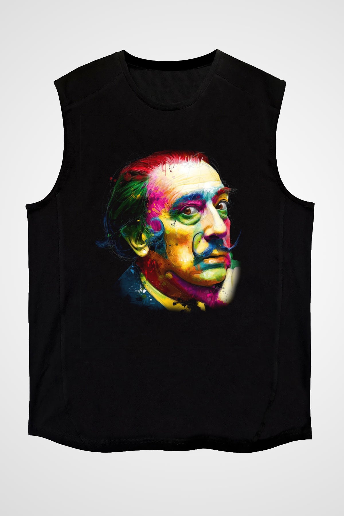 Salvador Dali Siyah Unisex Kolsuz Tişört