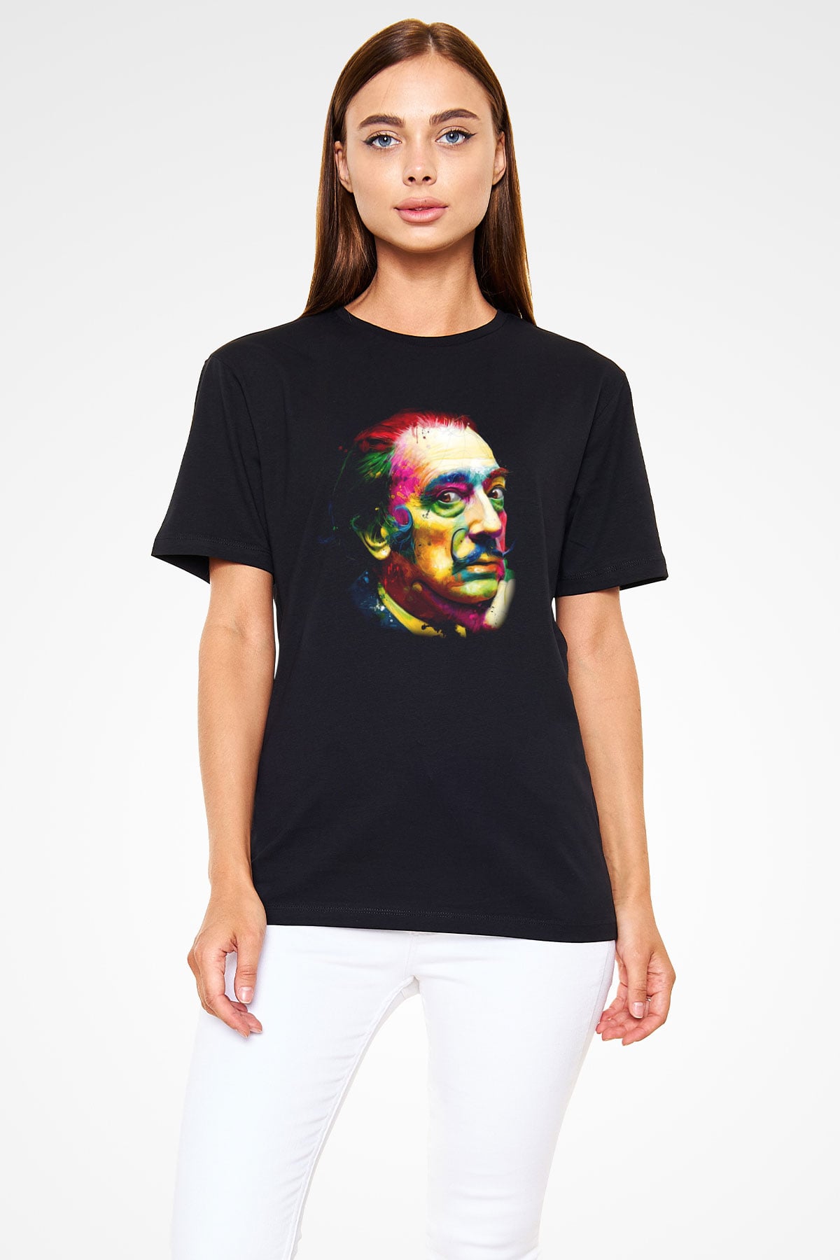 Salvador Dali Siyah Unisex Tişört T-Shirt - TişörtFabrikası