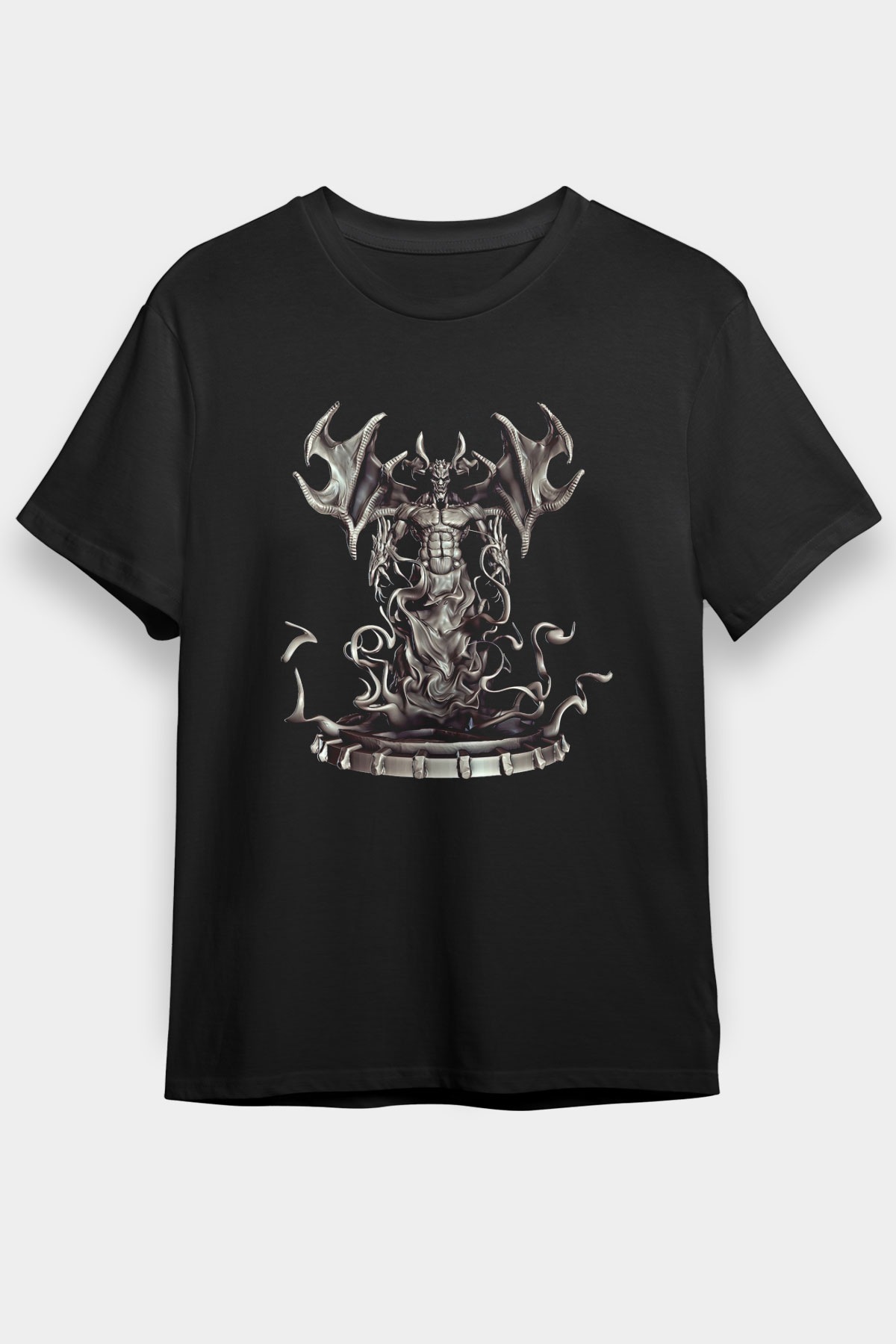 Samael Baskılı Unisex Siyah Tişört - Tshirt