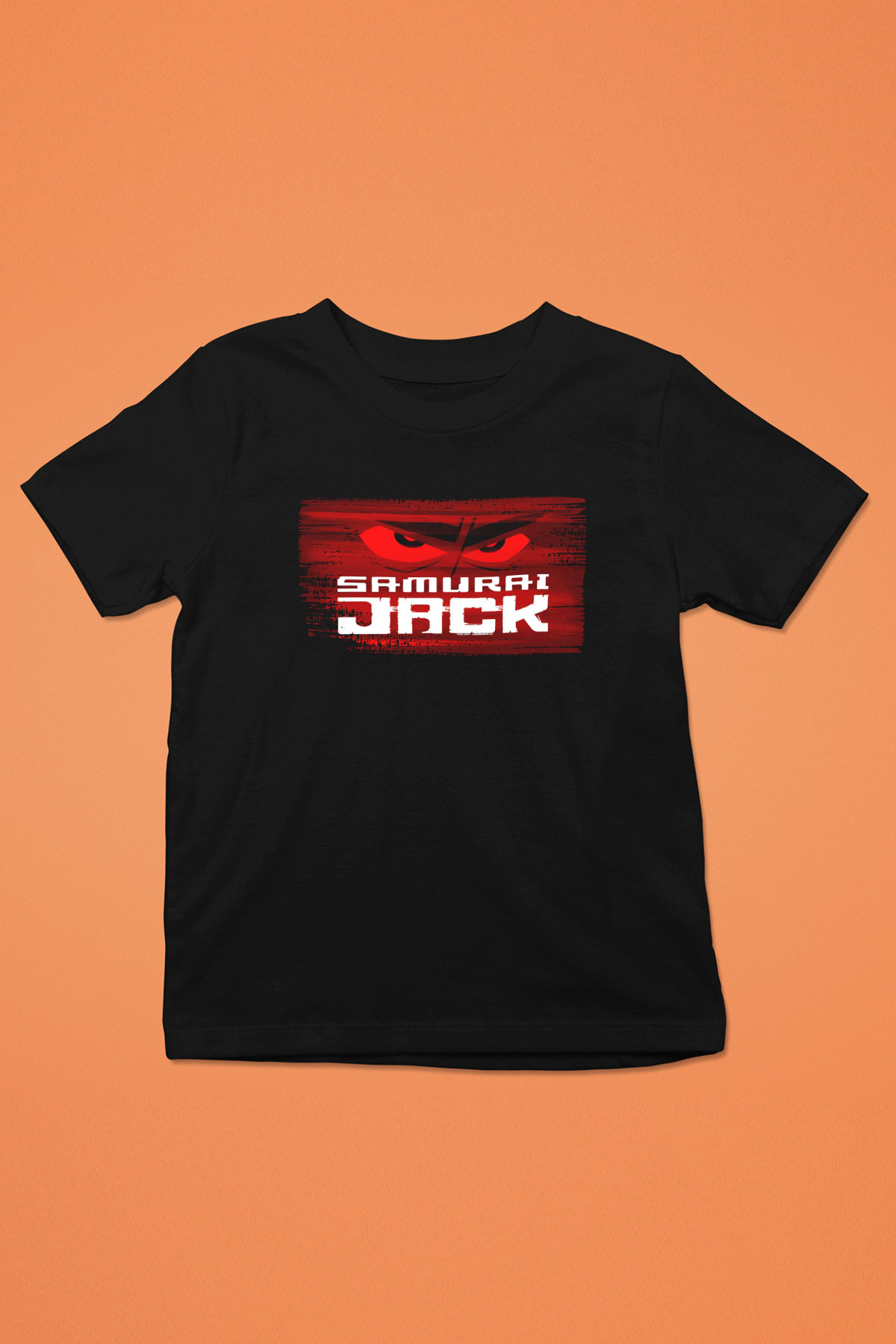 Samurai Jack Baskılı Siyah Unisex Çocuk Tişört