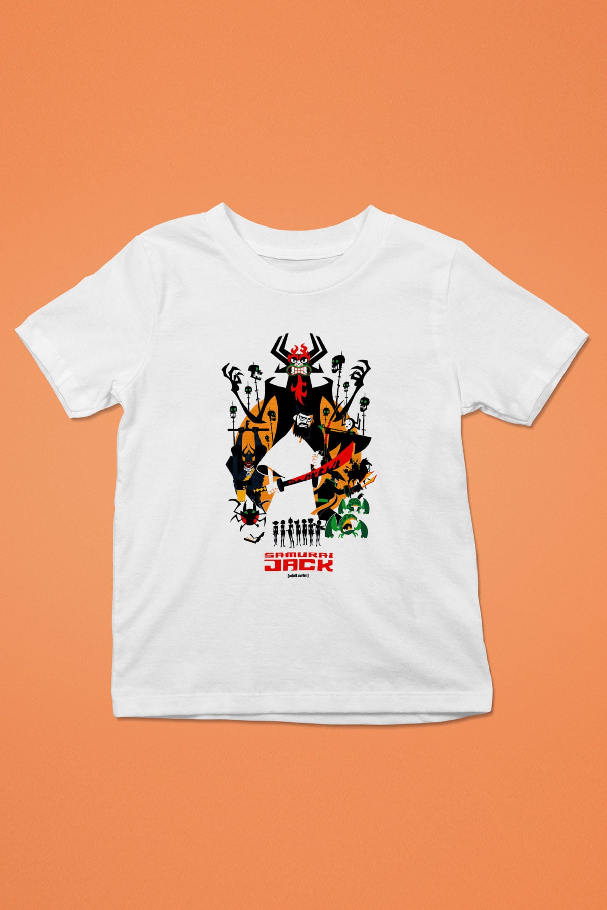 Samurai Jack Beyaz Unisex Çocuk Tişört