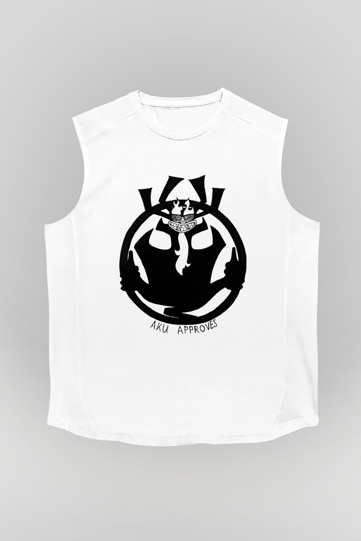 Samurai Jack Beyaz Unisex Kolsuz Tişört