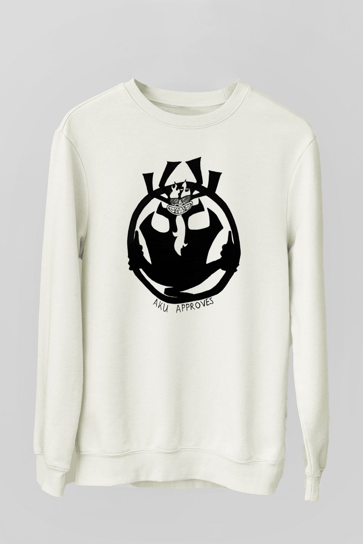 Samurai Jack Beyaz Unisex Sweatshirt