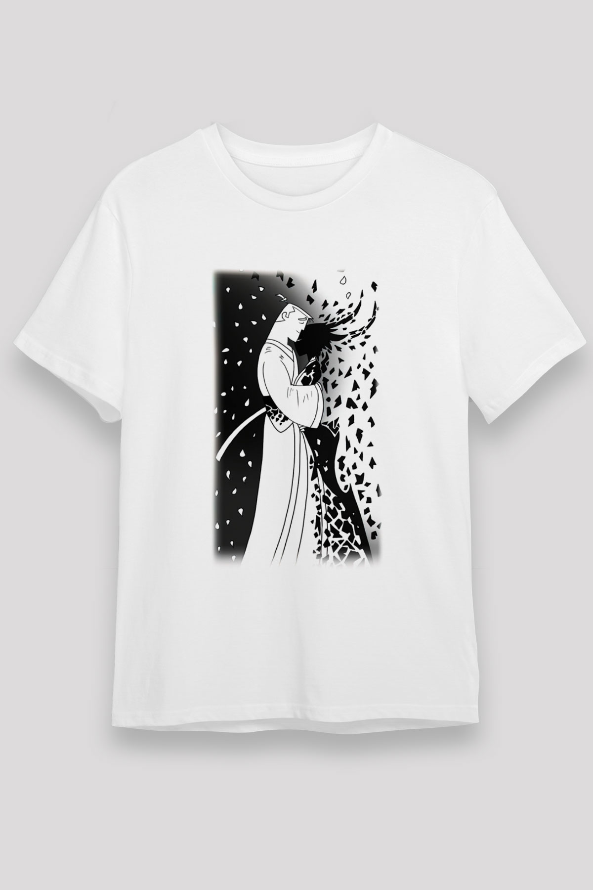 Samurai Jack Beyaz Unisex Tişört T-Shirt