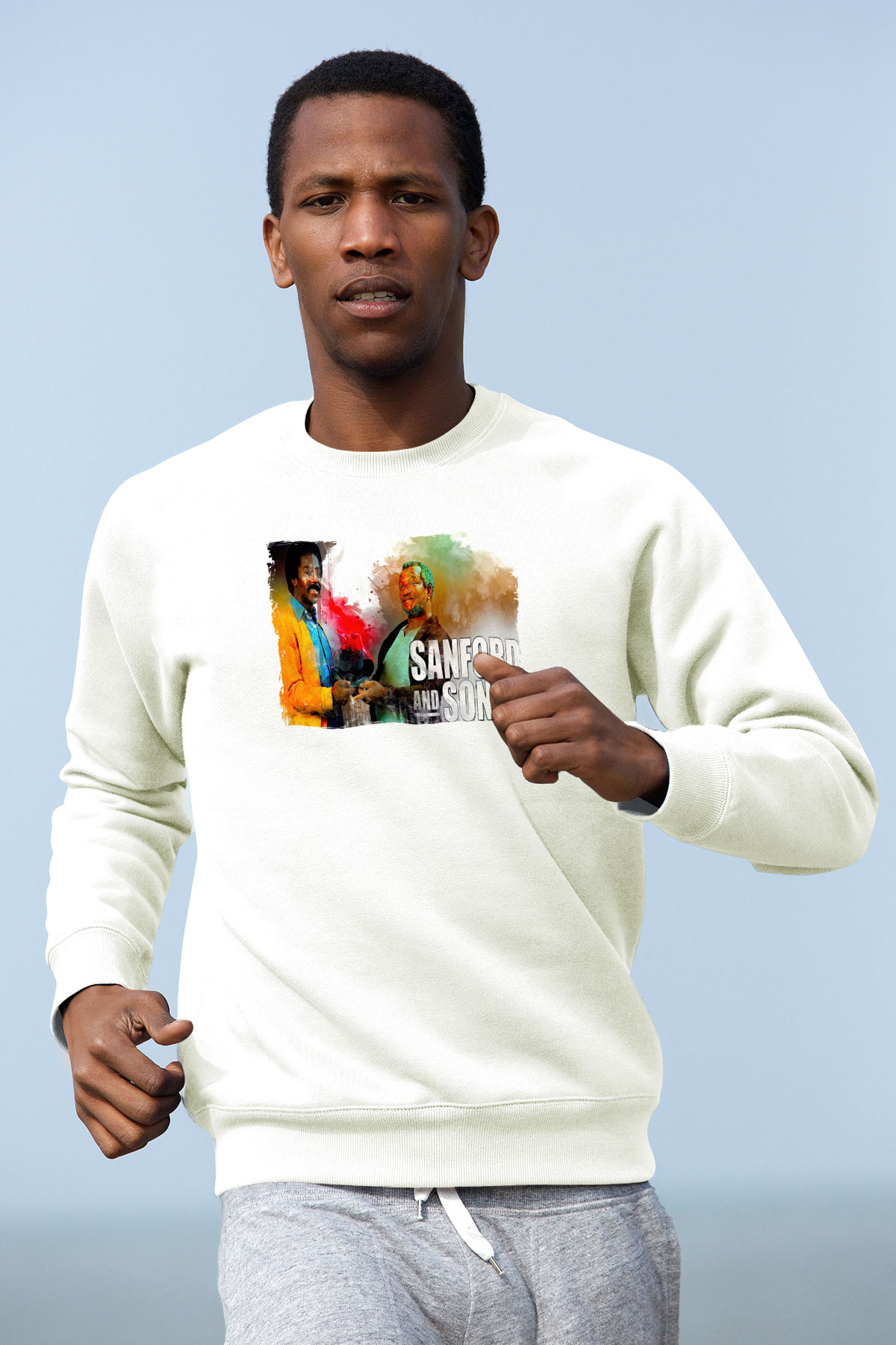 Sanford and Son Beyaz Unisex Sweatshirt