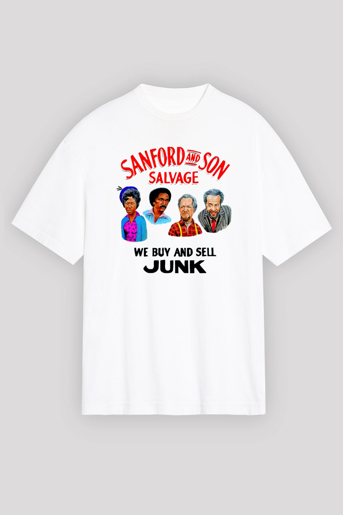 Sanford and Son Beyaz Oversize Tişört Oversize T-shirt