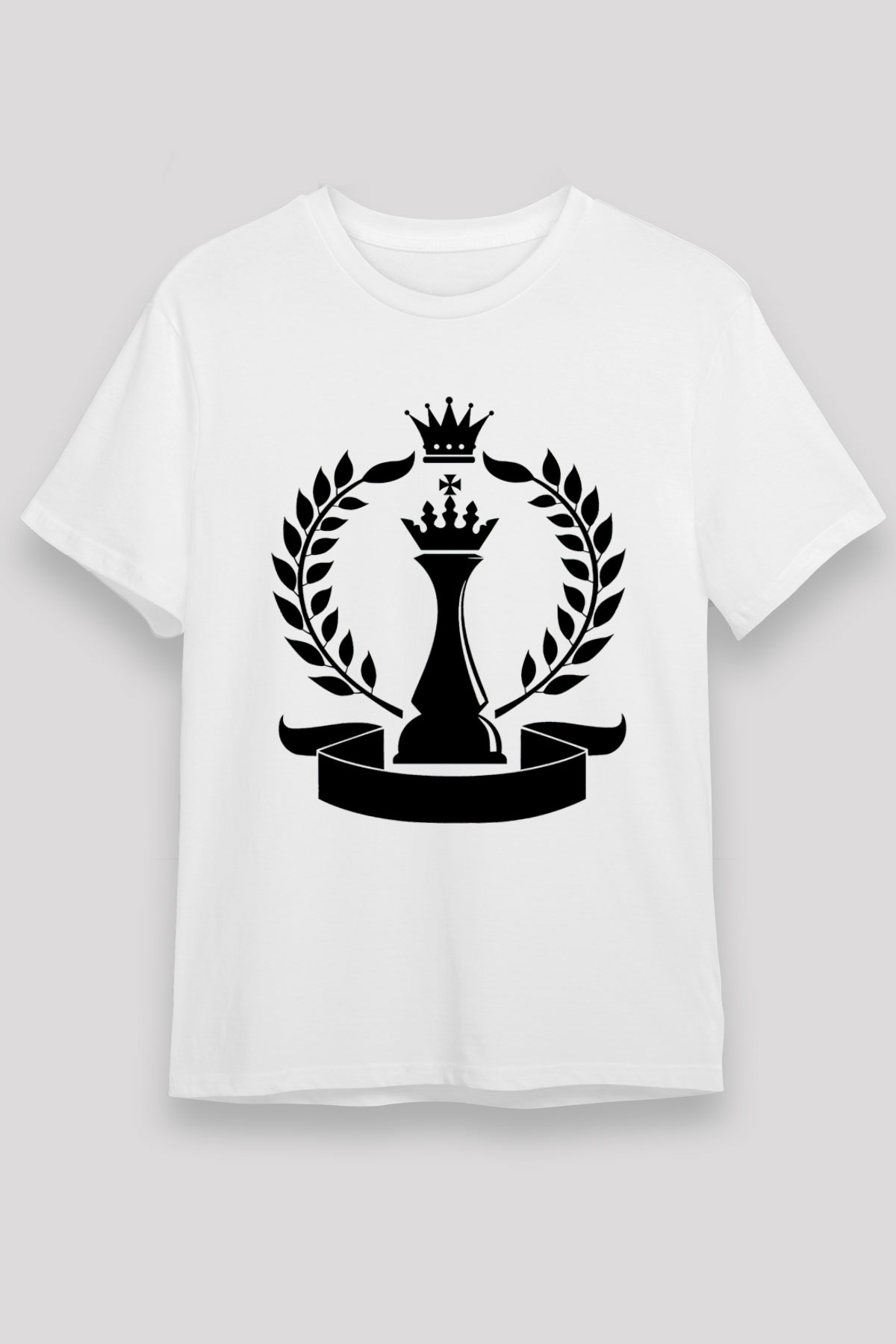 Satranç Beyaz Unisex Tişört T-Shirt - TişörtFabrikası