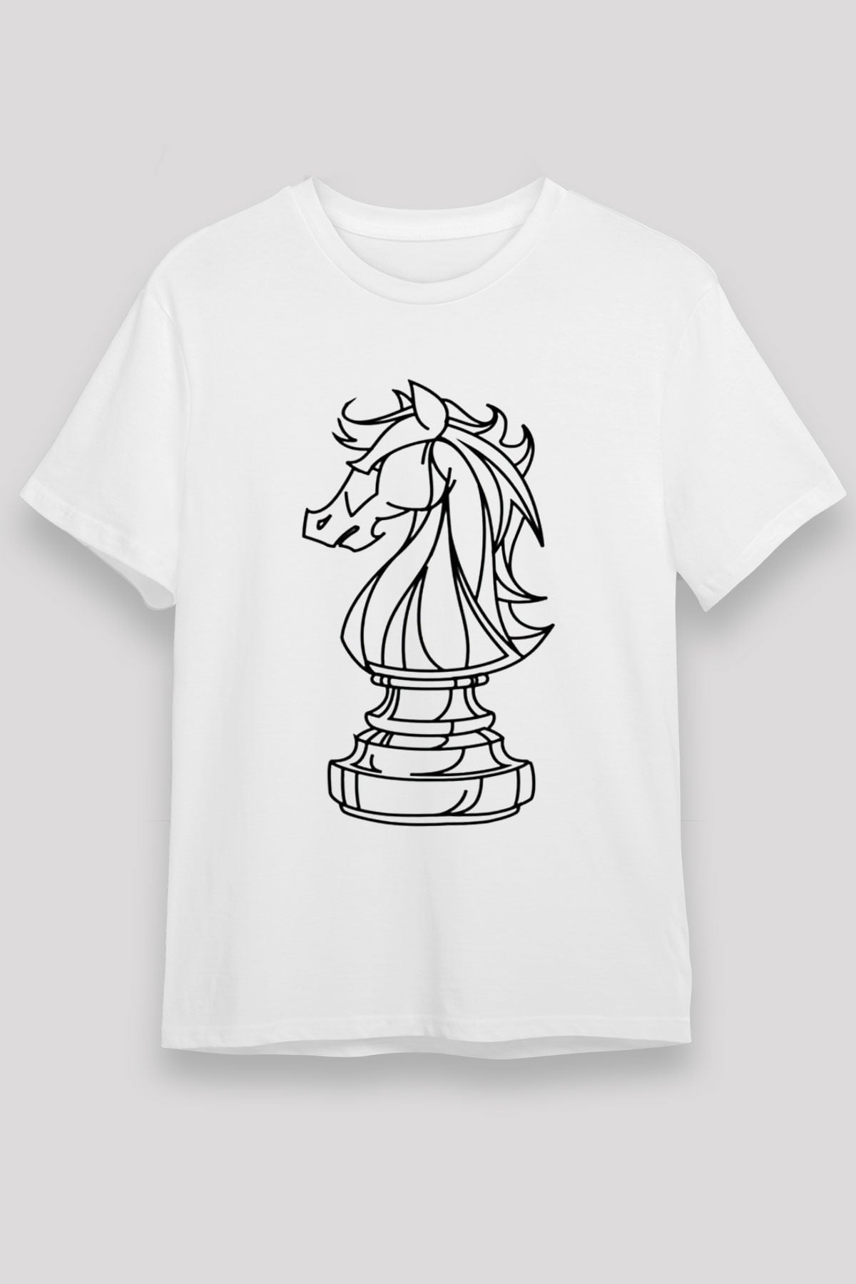Satranç Beyaz Unisex Tişört T-Shirt - TişörtFabrikası