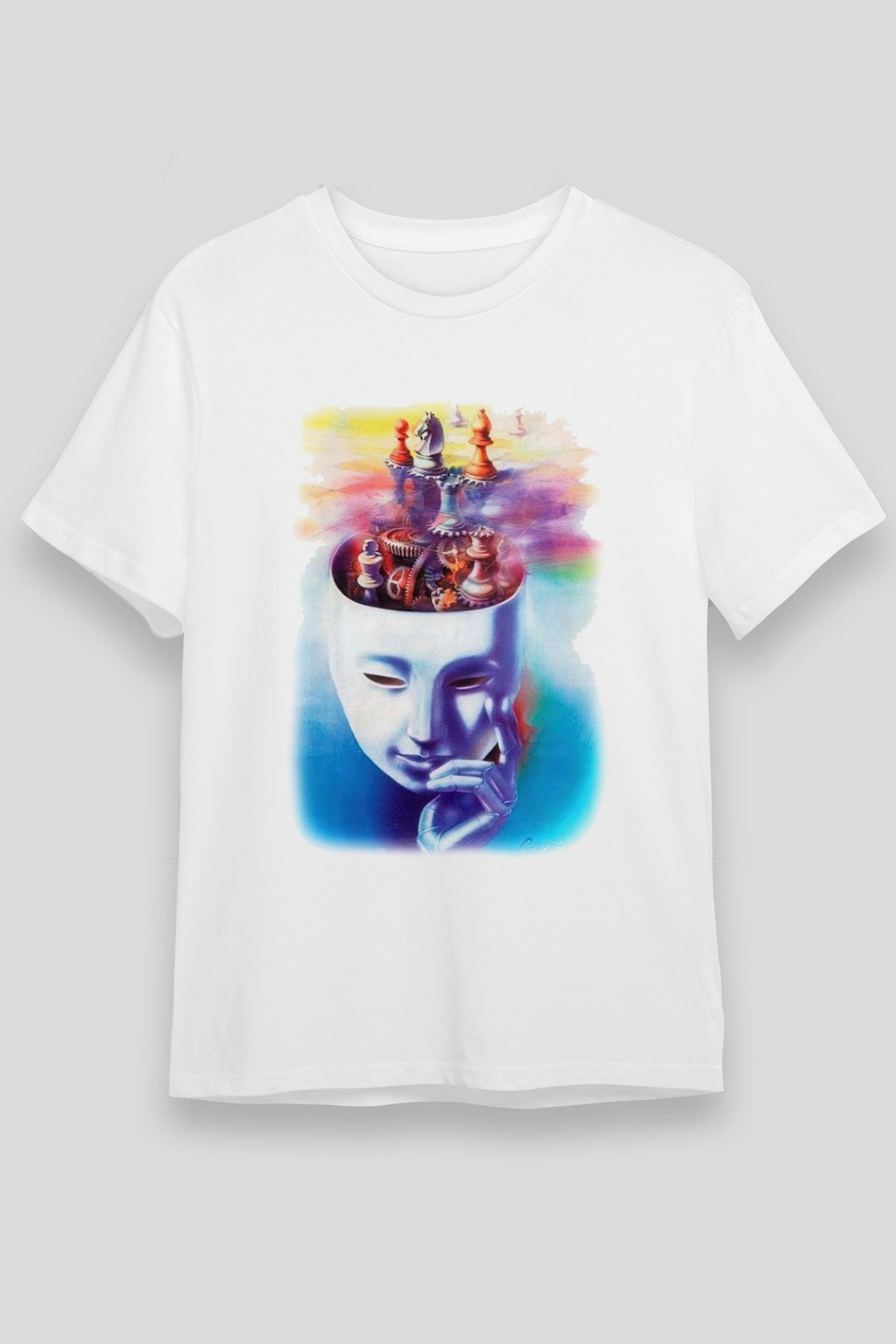 Satranç Beyaz Unisex Tişört T-Shirt - TişörtFabrikası