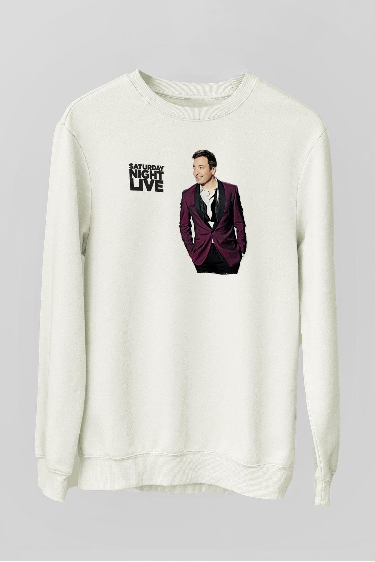 Saturday Night Live Beyaz Unisex Sweatshirt