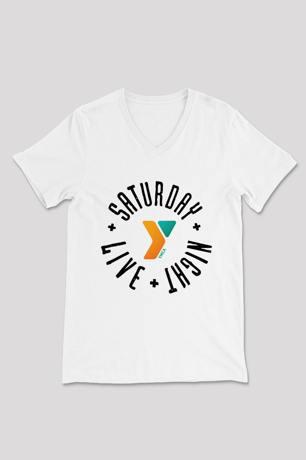Saturday Night Live Beyaz Unisex V Yaka Tişört T-Shirt