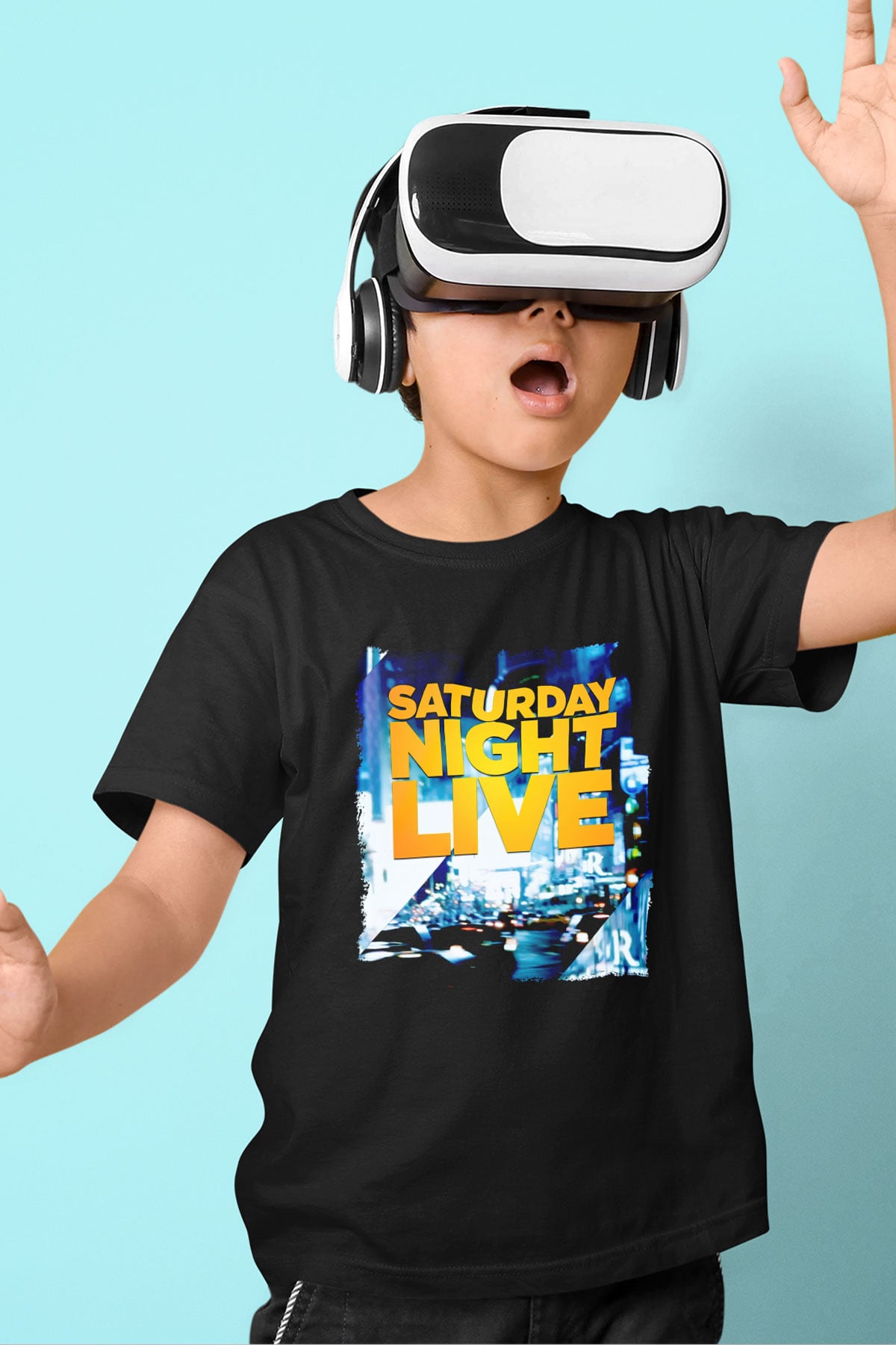 Saturday Night Live Siyah Unisex  Çocuk Tişört