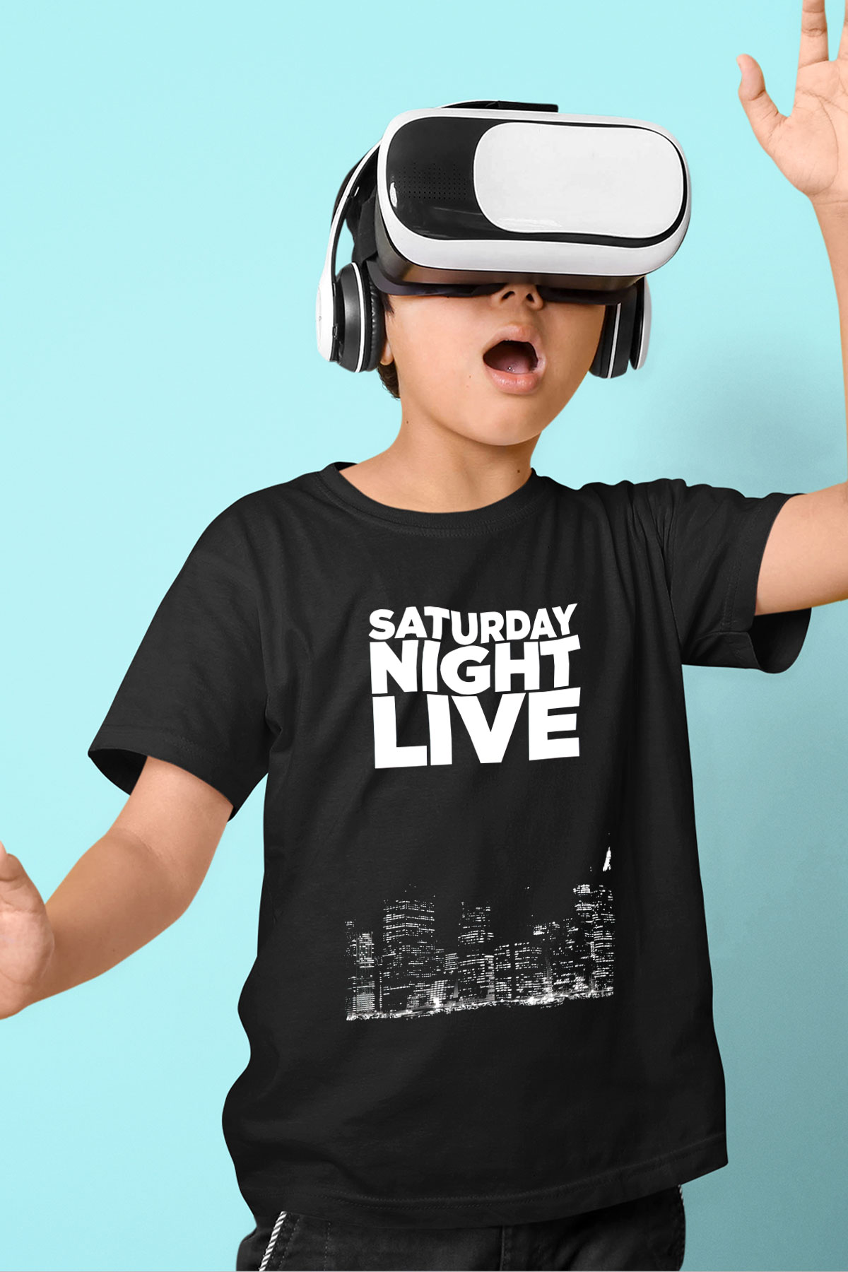 Saturday Night Live Siyah Unisex Çocuk Tişört