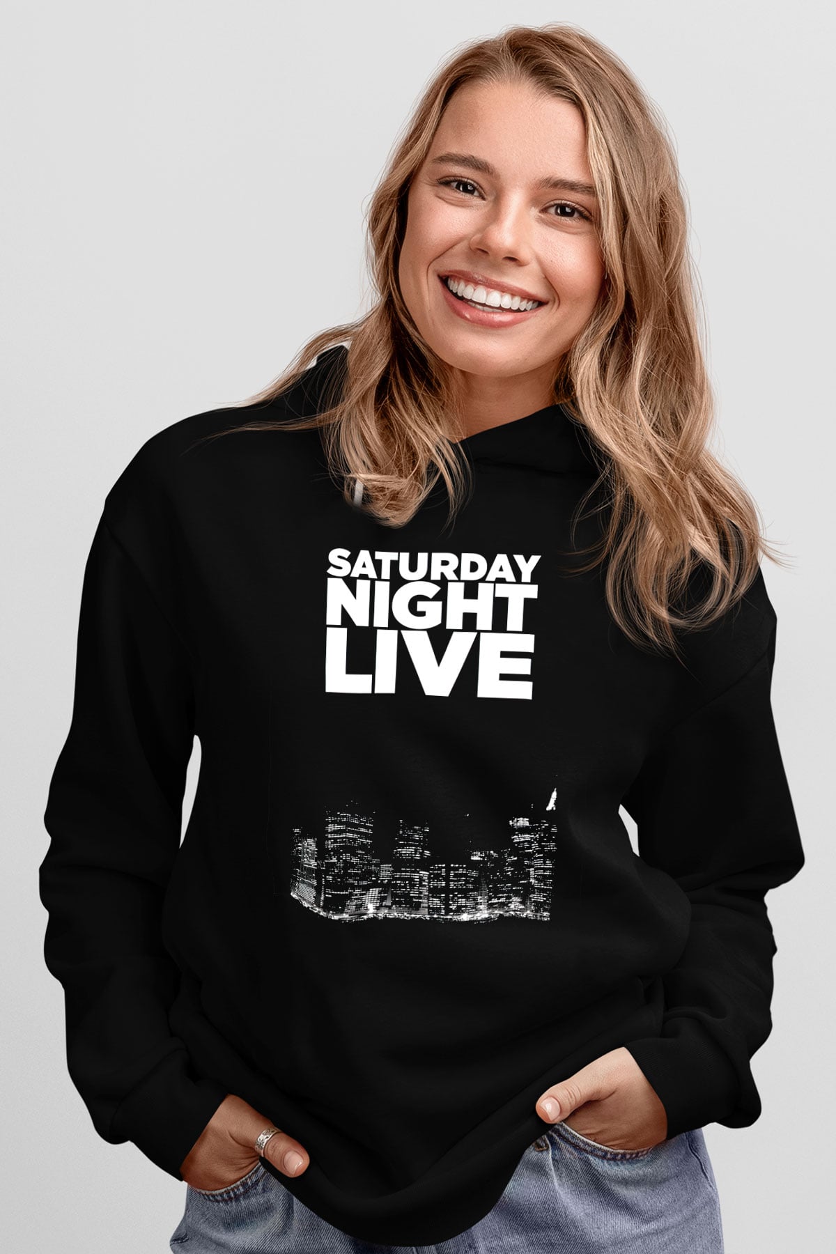 Saturday Night Live Siyah Unisex Hoodie