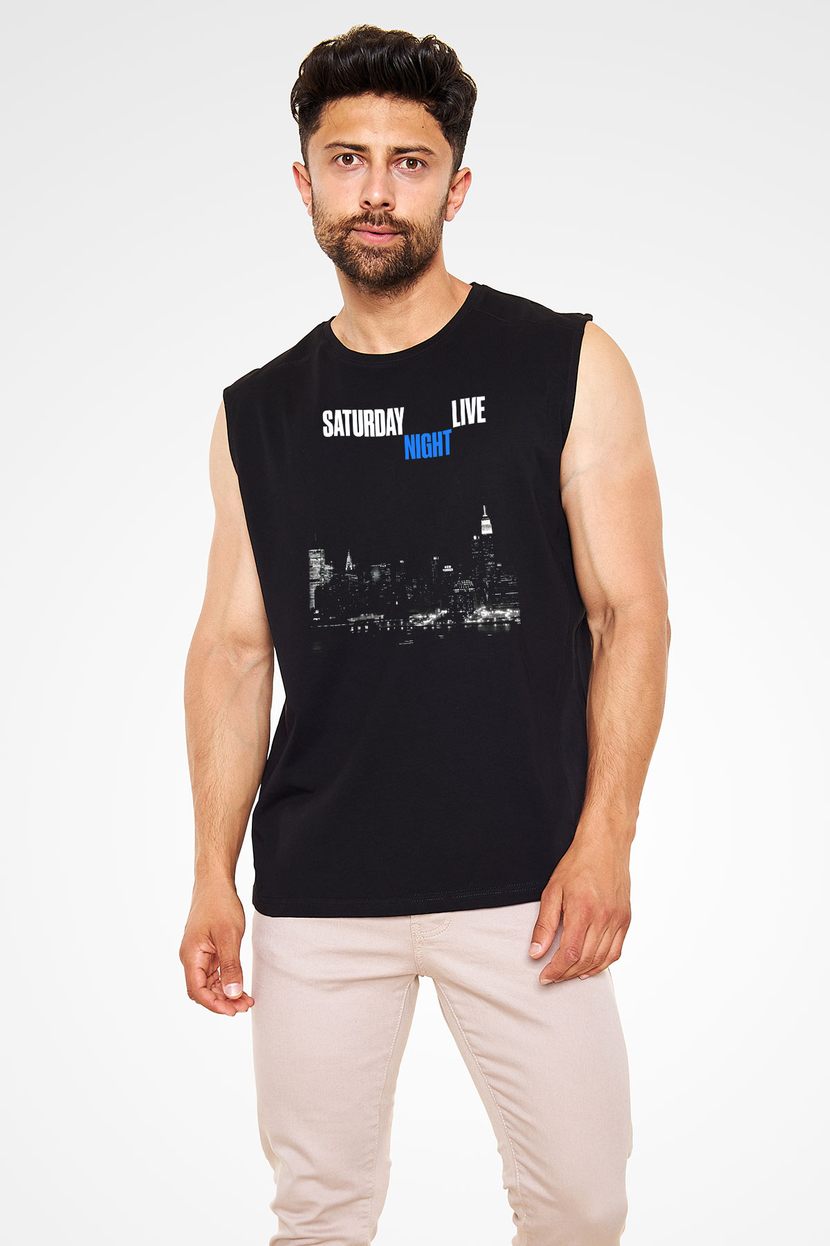 Saturday Night Live Siyah Unisex Kolsuz Tişört