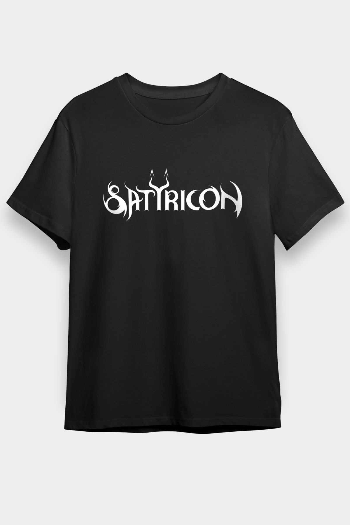 Satyricon Baskılı Unisex Siyah Tişört - Tshirt