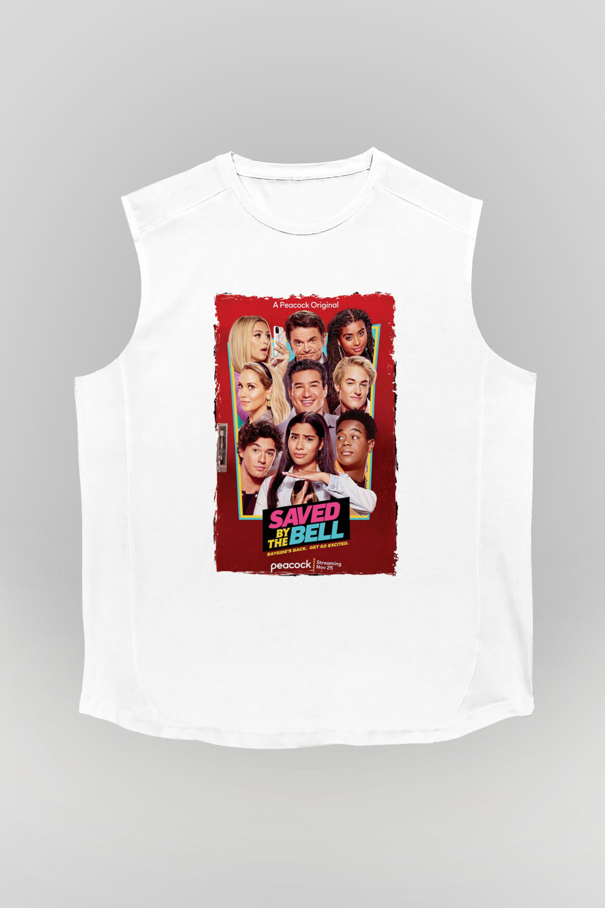 Saved by the Bell Beyaz Unisex Kolsuz Tişört
