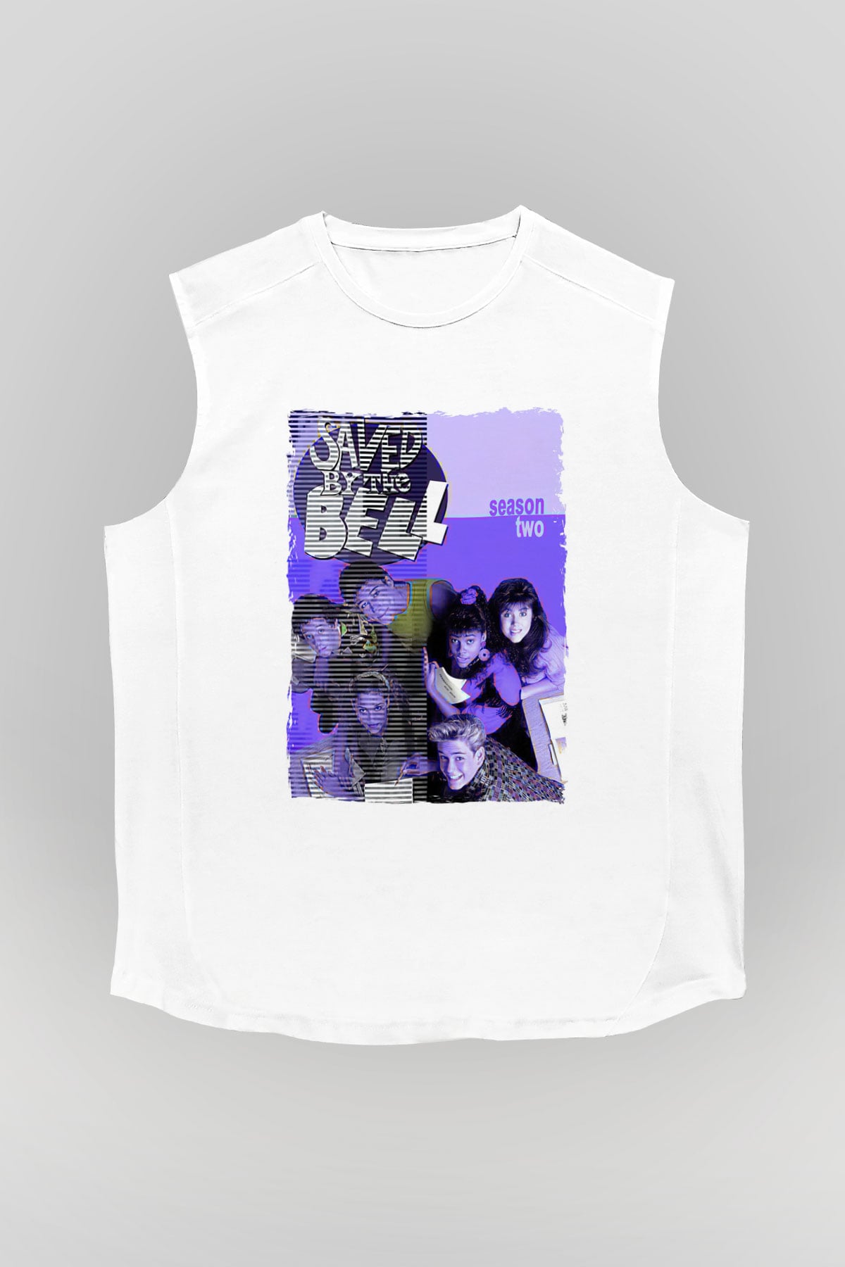 Saved by the Bell Beyaz Unisex Kolsuz Tişört