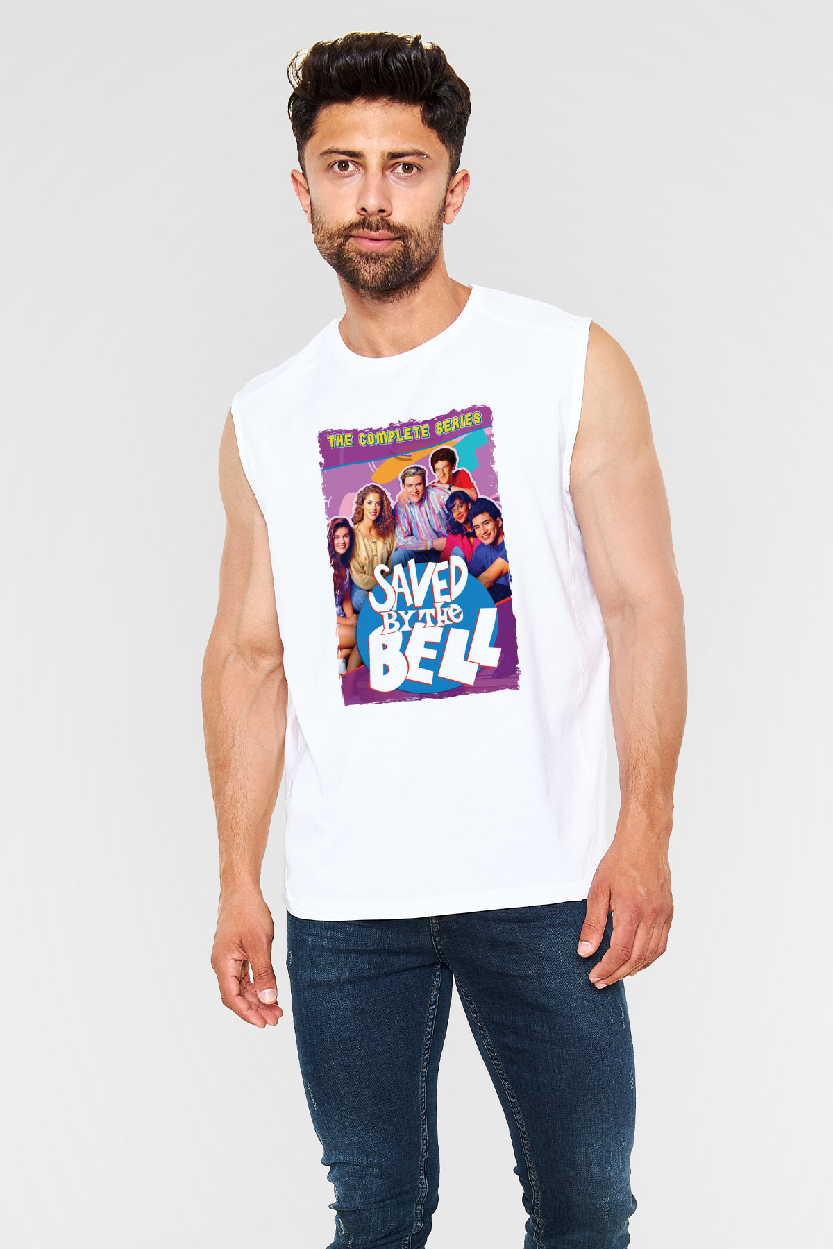 Saved by the Bell Beyaz Unisex Kolsuz Tişört