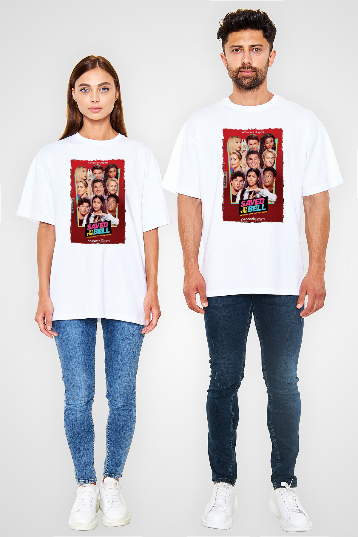 Saved by the Bell Beyaz Oversize Tişört Oversize T-shirt