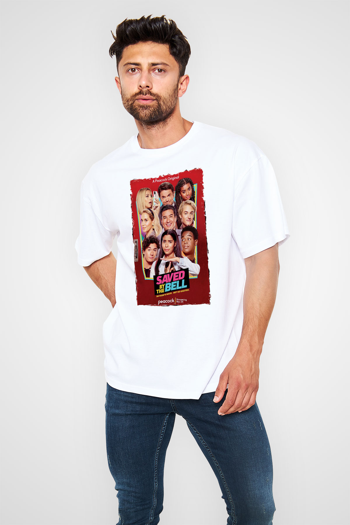 Saved by the Bell Beyaz Oversize Tişört Oversize T-shirt