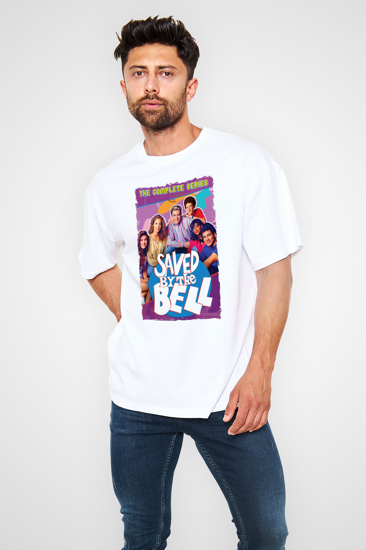 Saved by the Bell Beyaz Oversize Tişört Oversize T-shirt
