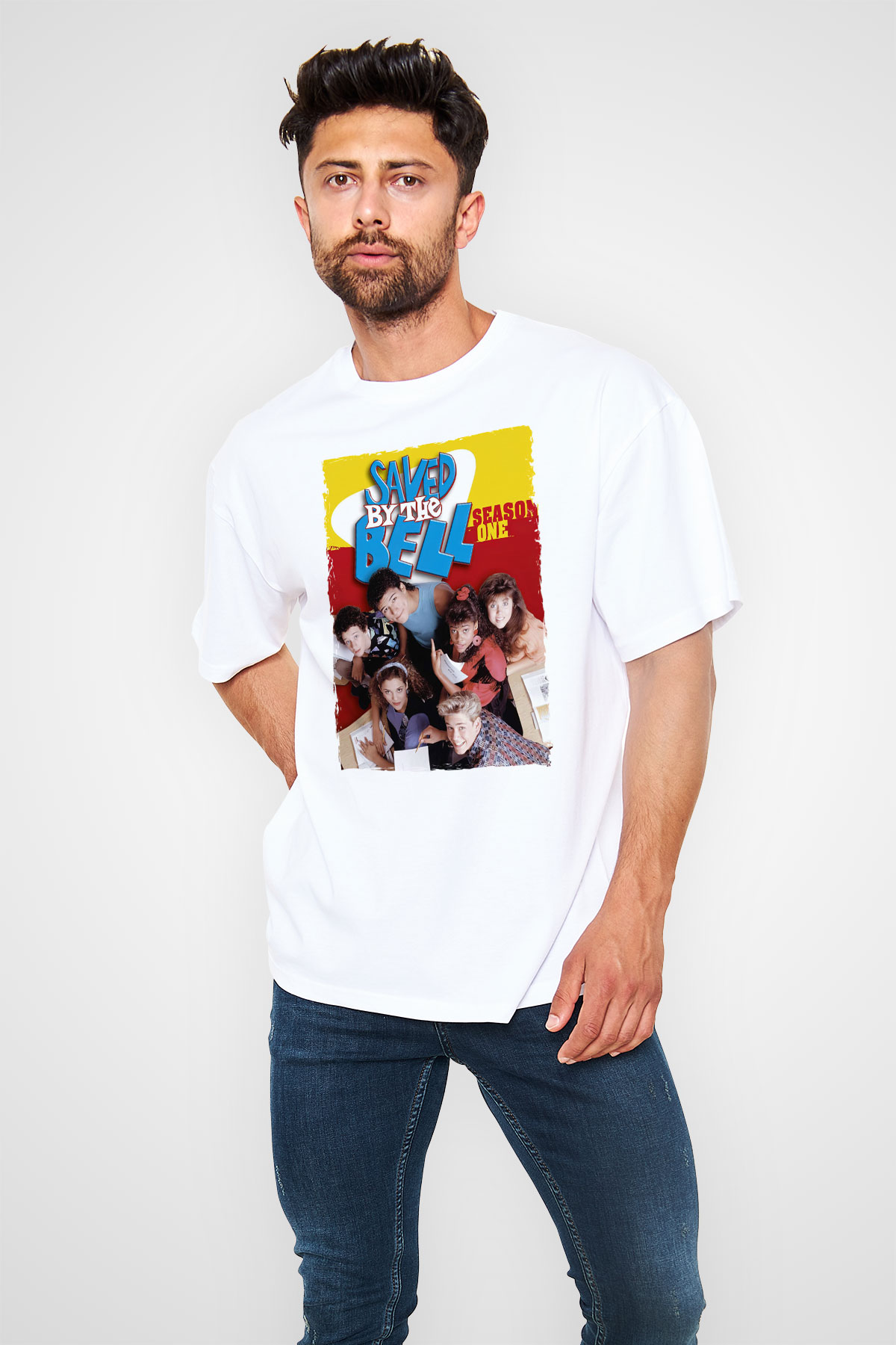 Saved by the Bell Beyaz Oversize Tişört Oversize T-shirt