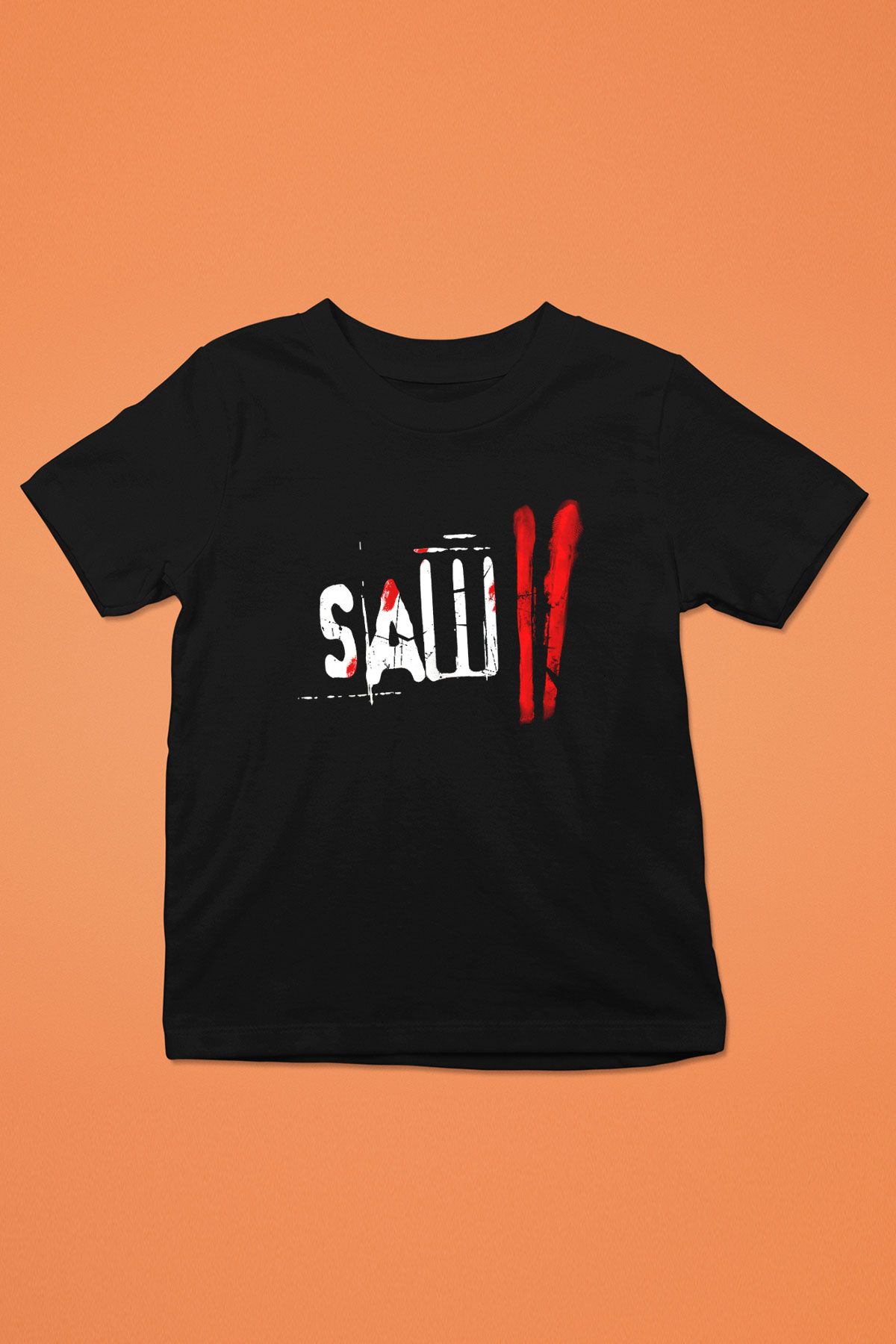 Saw Baskılı Siyah Unisex Çocuk Tişört