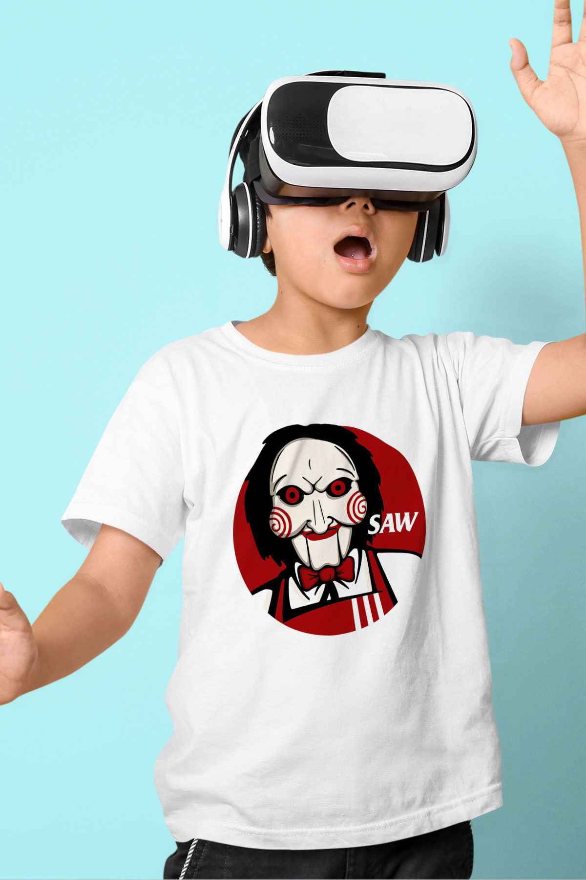 Saw Beyaz Unisex Çocuk Tişört