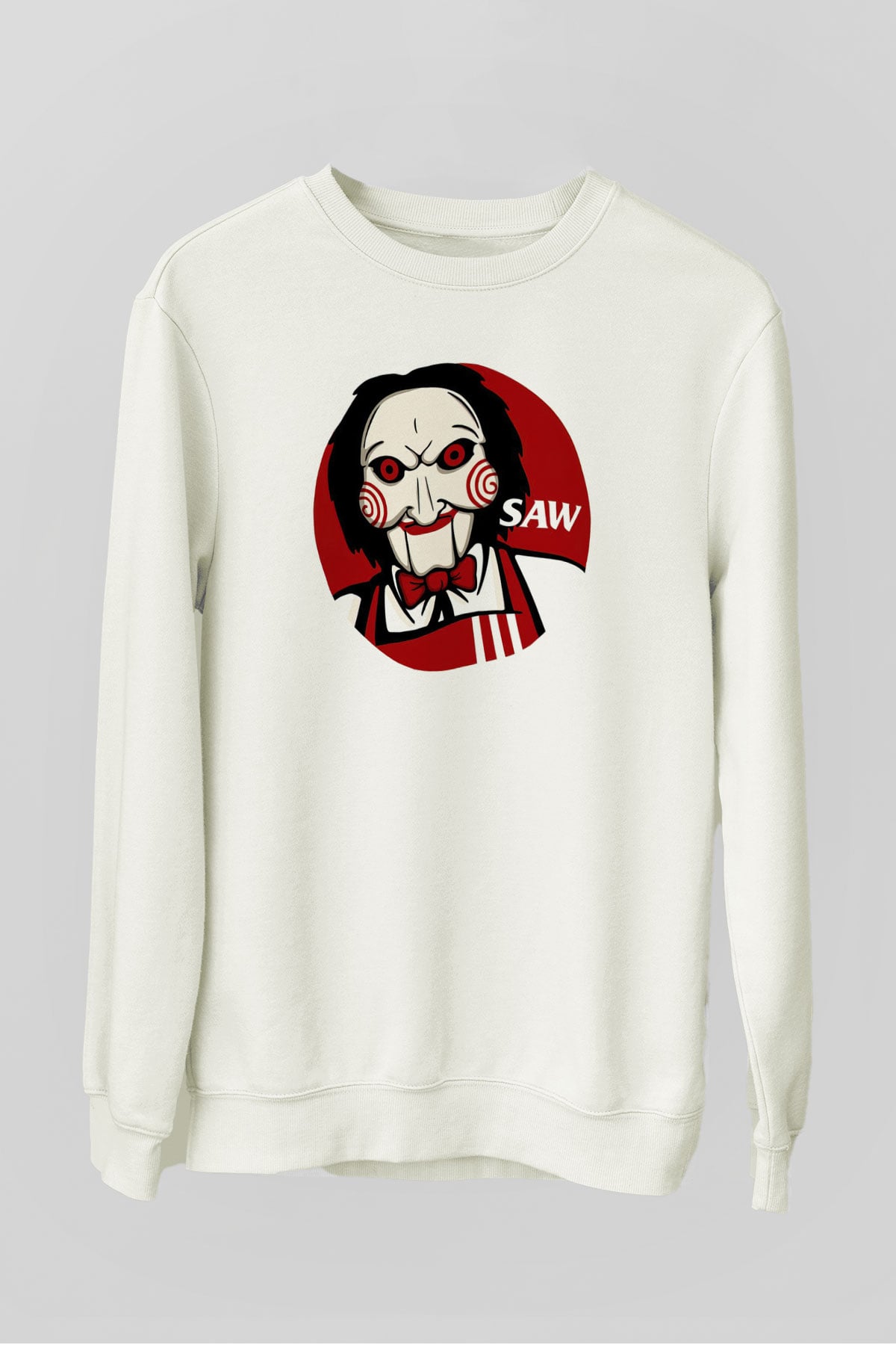 Saw Beyaz Unisex Sweatshirt