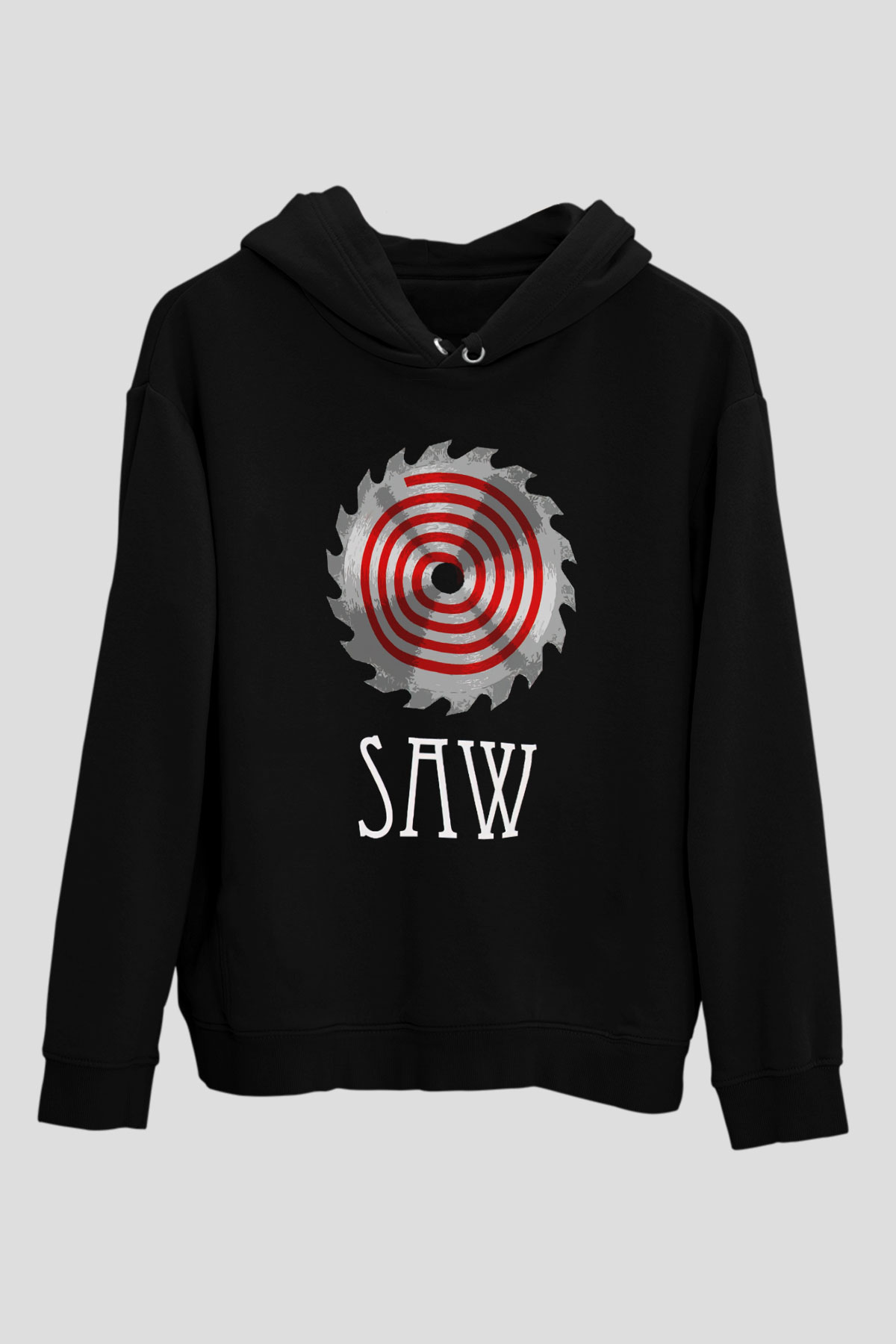 Saw Siyah Unisex Kapşonlu Sweatshirt