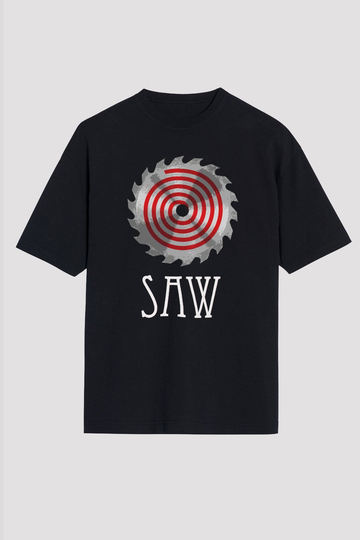 Saw Siyah Unisex Oversize Tişört T-Shirt