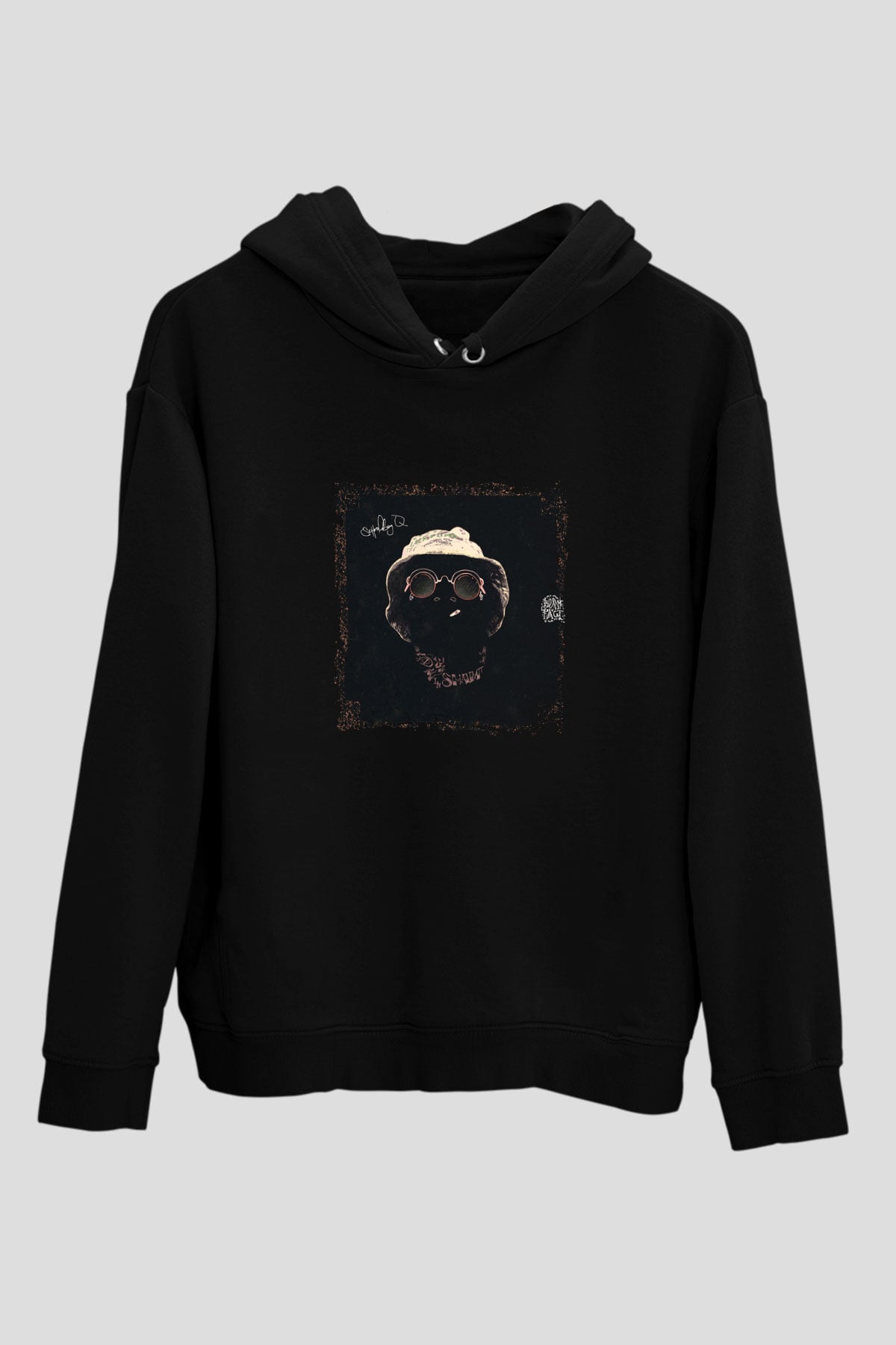 Schoolboy Q Baskılı Unisex Siyah Hoodie