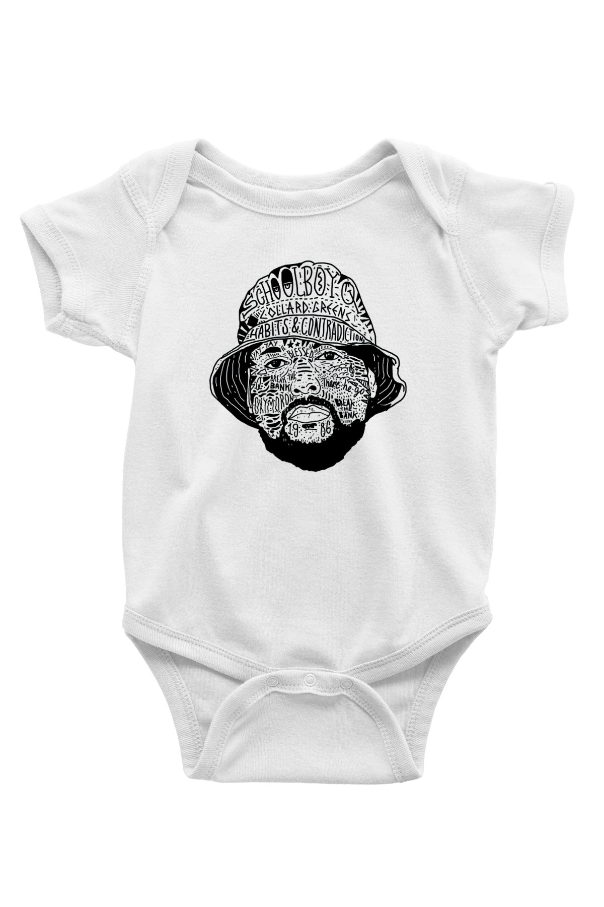 Schoolboy Q Beyaz Bebek Body - Zıbın