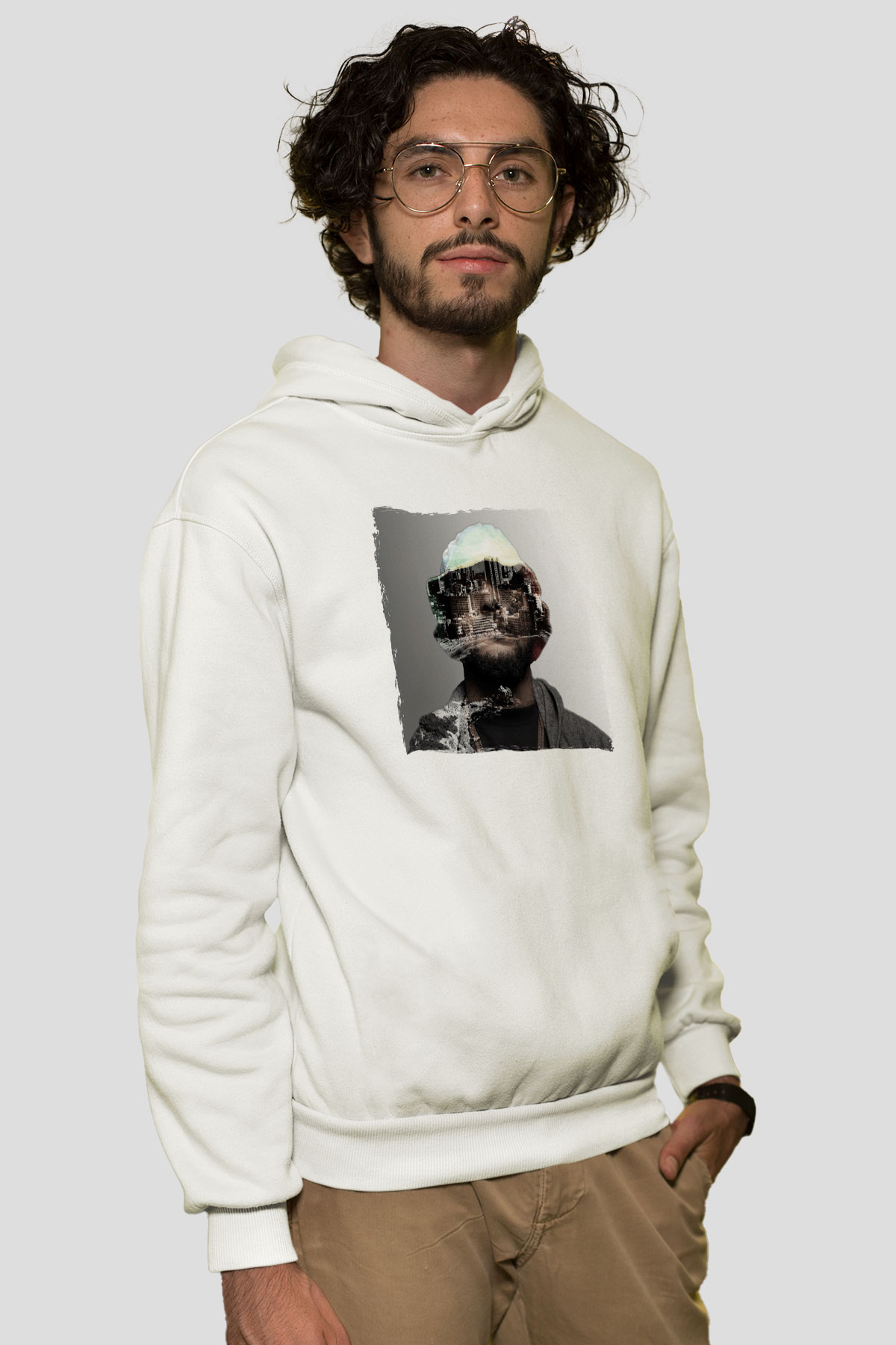 Schoolboy Q Beyaz Unisex Kapüşonlu Sweatshirt