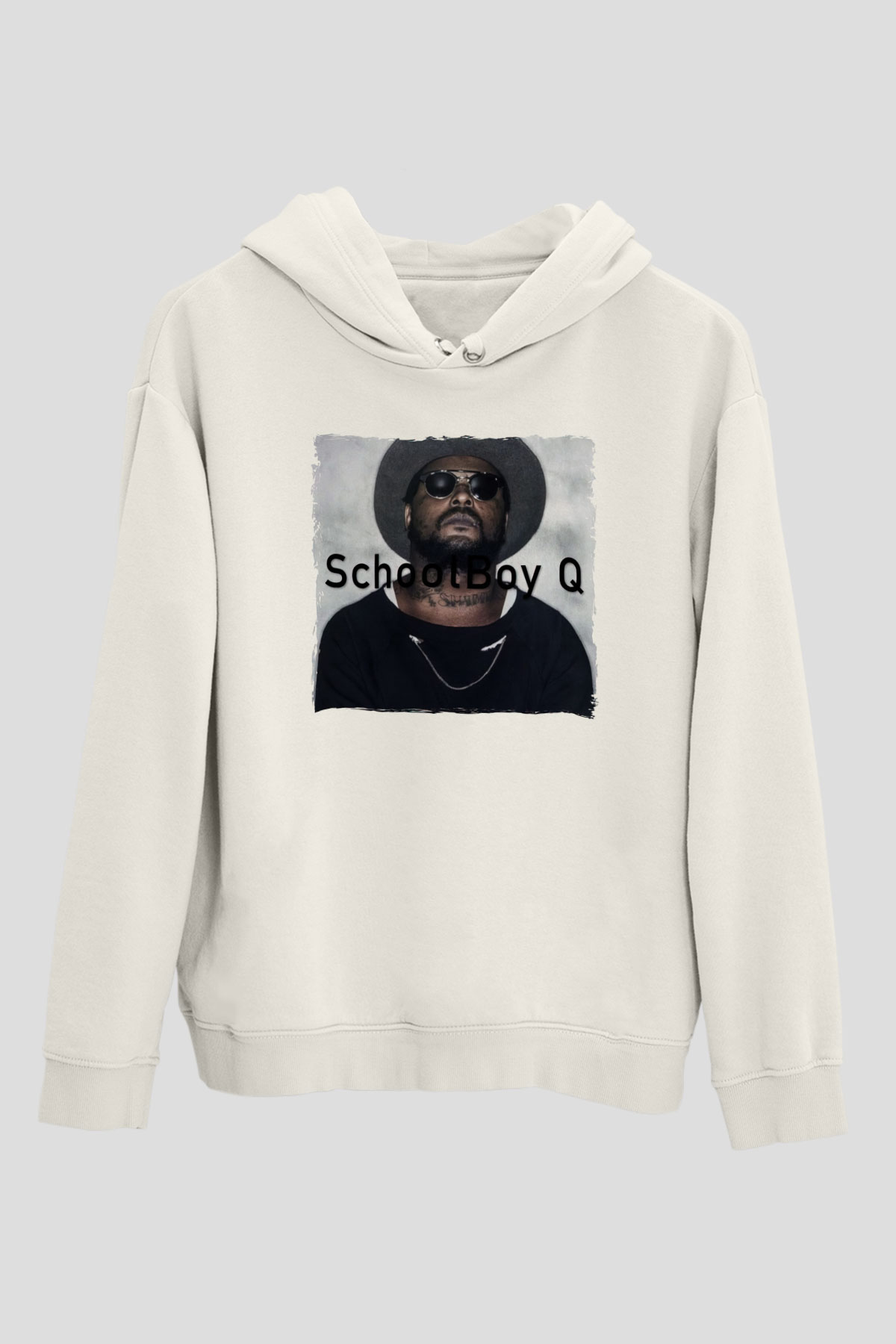 Schoolboy Q Beyaz Unisex Kapüşonlu Sweatshirt