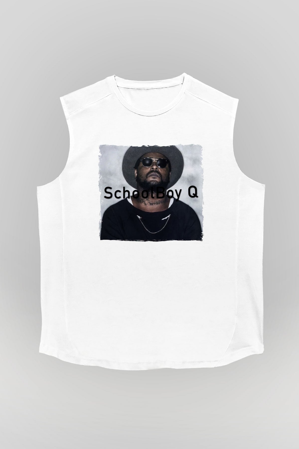 Schoolboy Q Beyaz Unisex Kolsuz Tişört