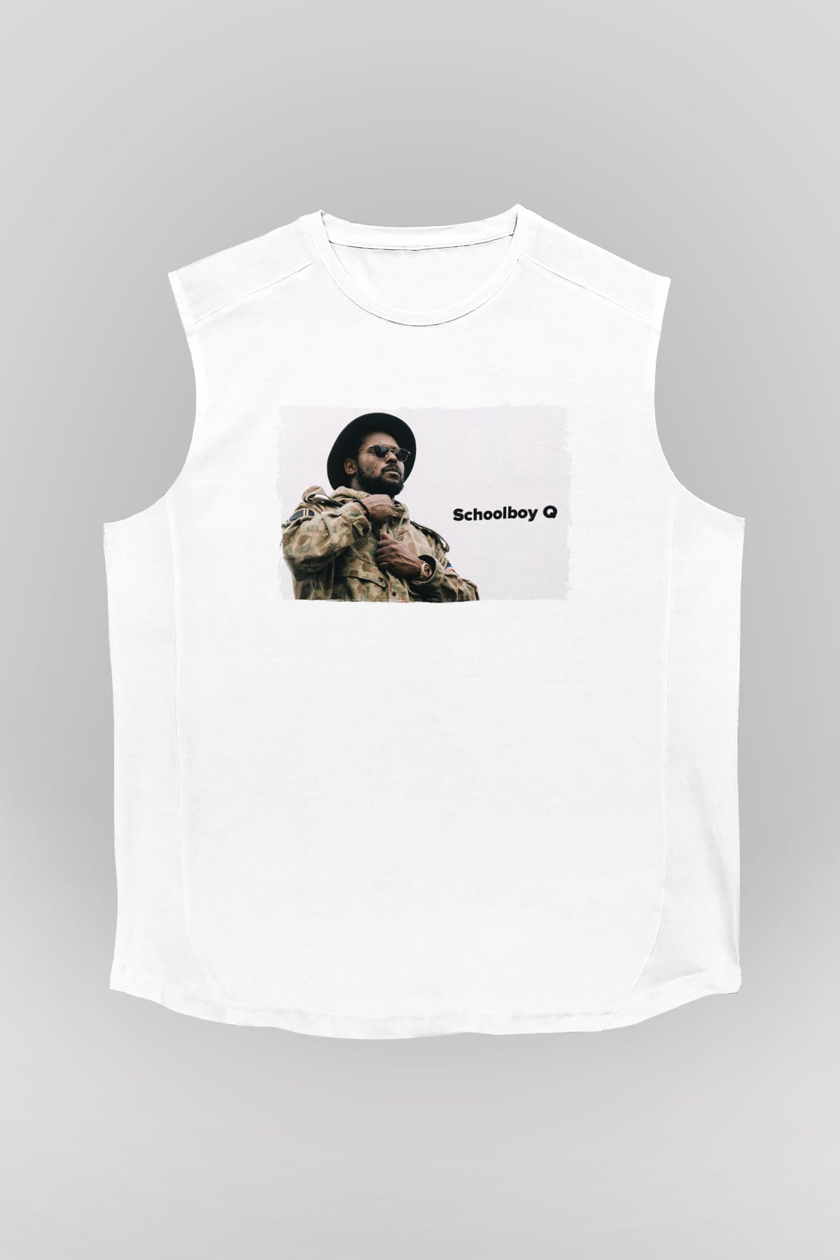 Schoolboy Q Beyaz Unisex Kolsuz Tişört