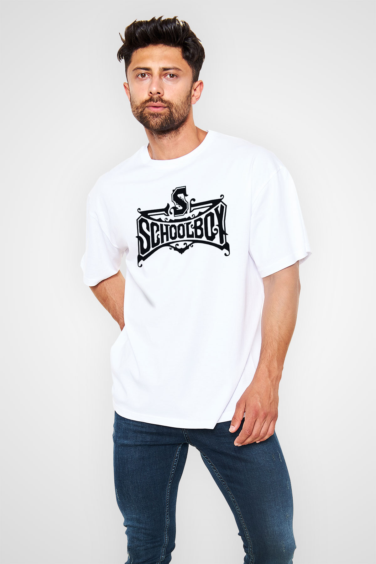 Schoolboy Q Beyaz Unisex Oversize Tişört T-Shirt
