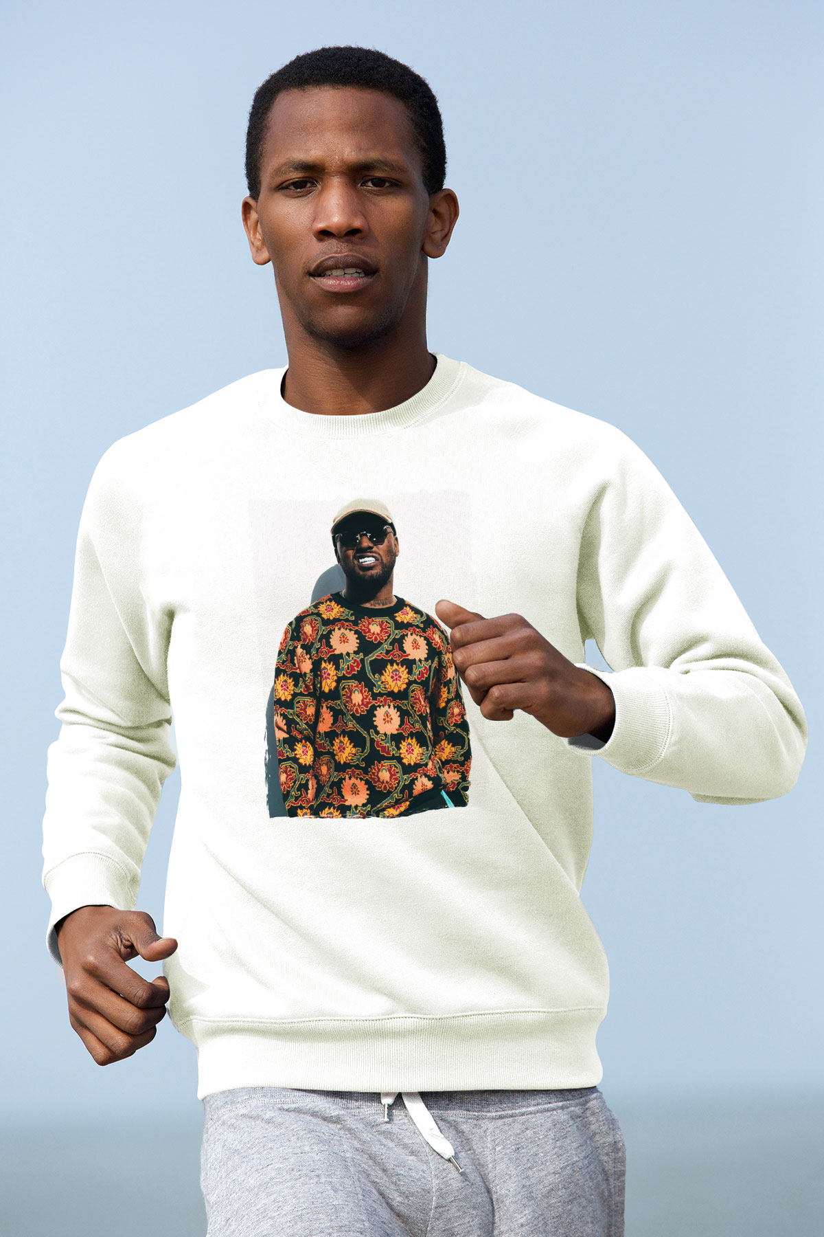Schoolboy Q Beyaz Unisex Sweatshirt