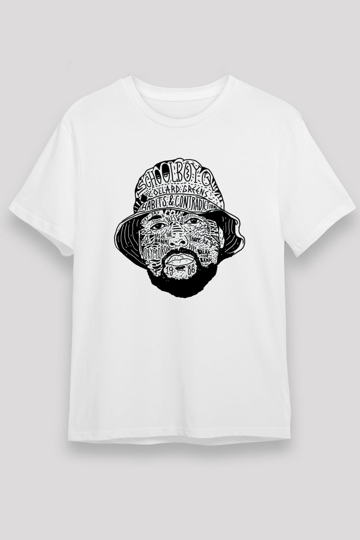 Schoolboy Q Beyaz Unisex Tişört T-Shirt - TişörtFabrikası