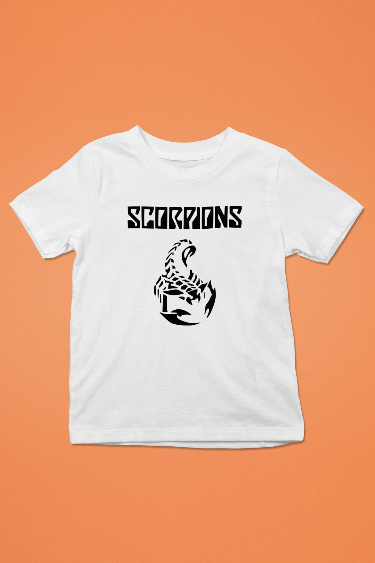 Scorpions Baskılı Beyaz Unisex Çocuk Tişört