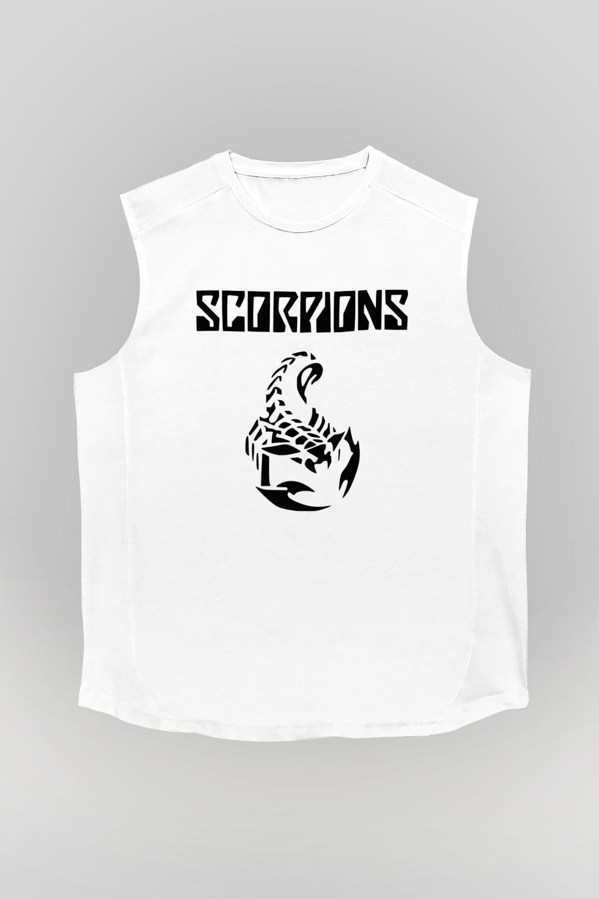 Scorpions Beyaz Unisex Kolsuz Tişört