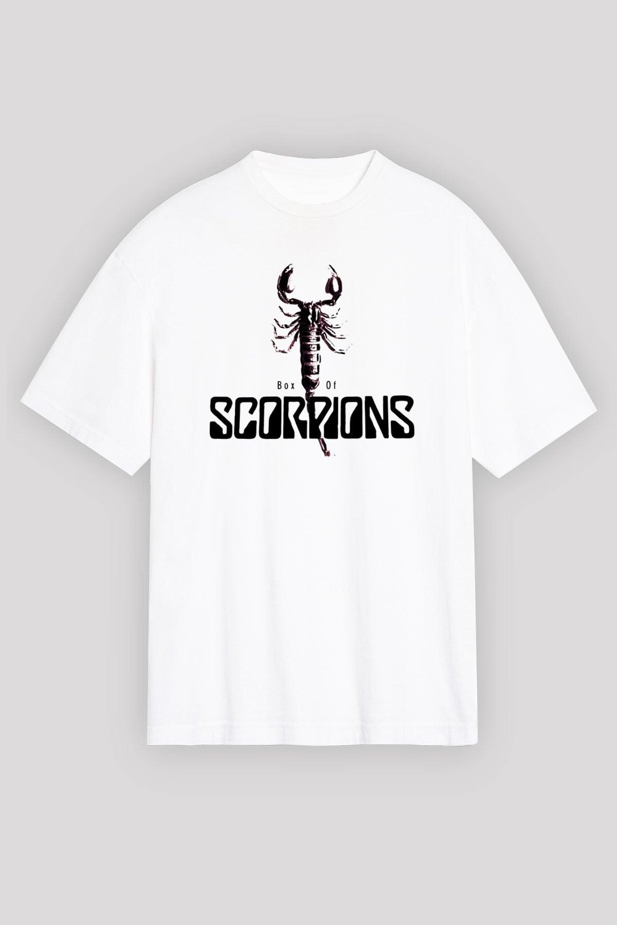 Scorpions Beyaz Unisex Oversize Tişört T-Shirt