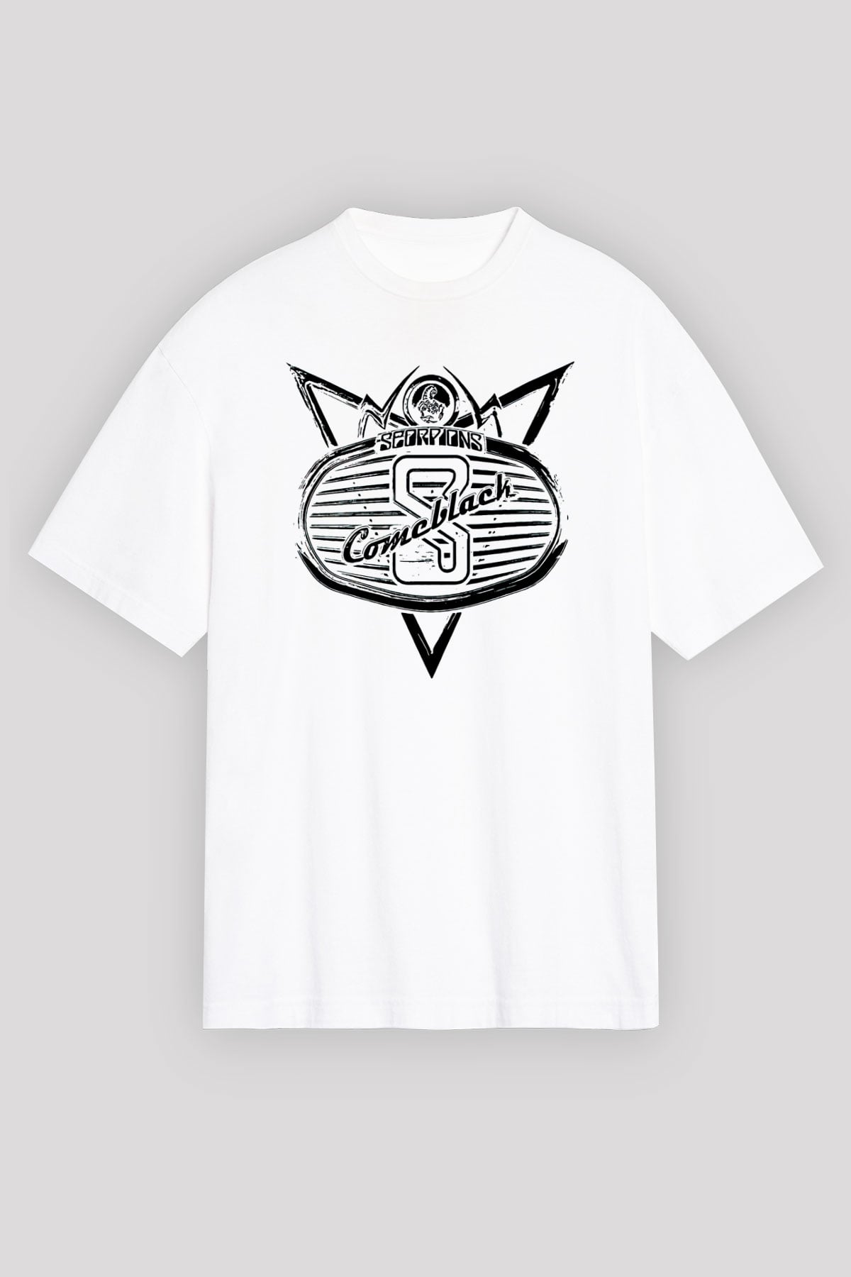 Scorpions Beyaz Unisex Oversize Tişört T-Shirt